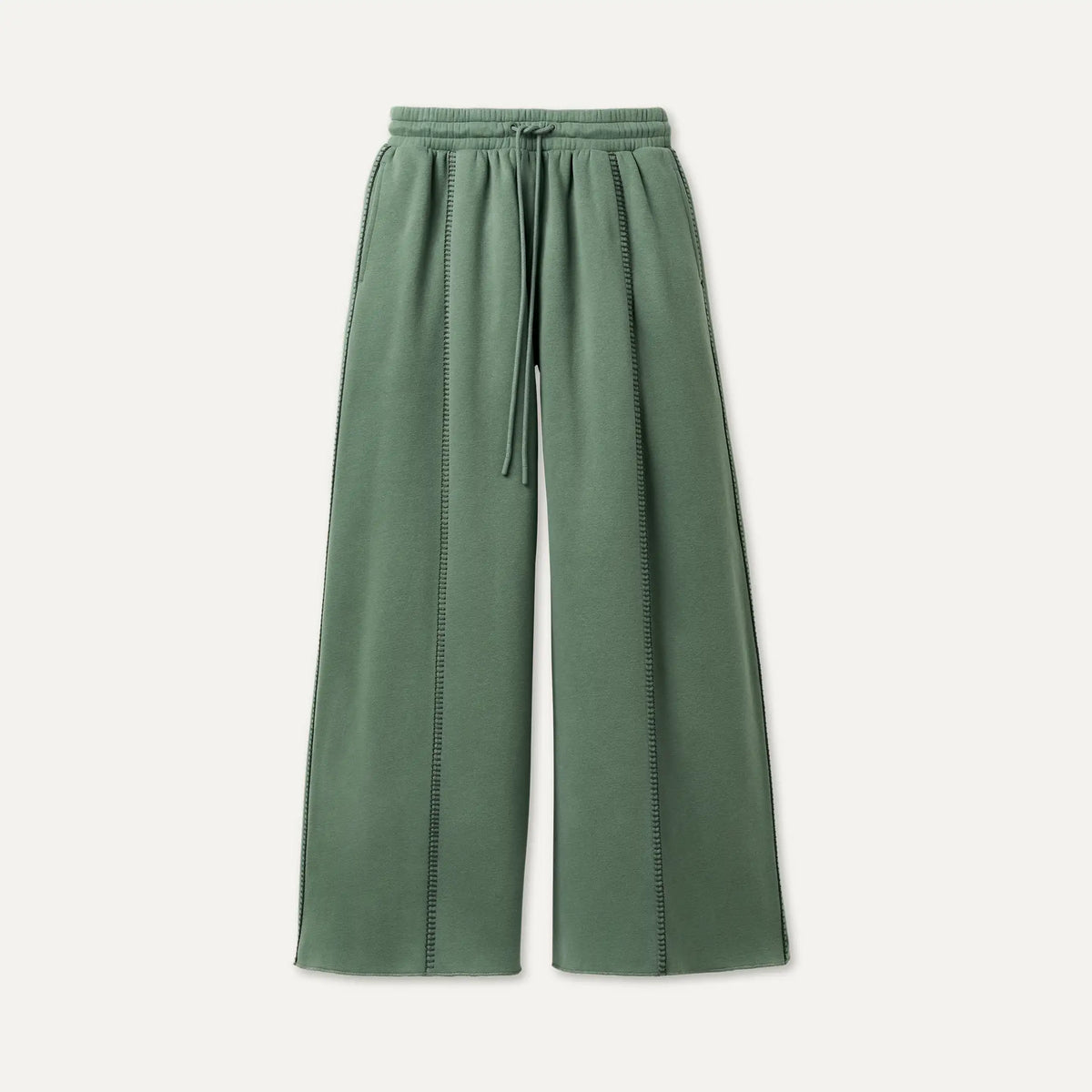 Women's Classic Wide Leg Pant - GREEN STONE