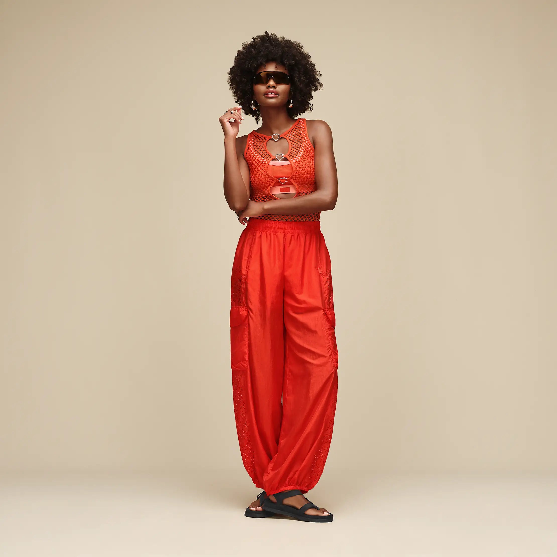 Women's Giavanni Balloon Cargo Pant - LOBSTER