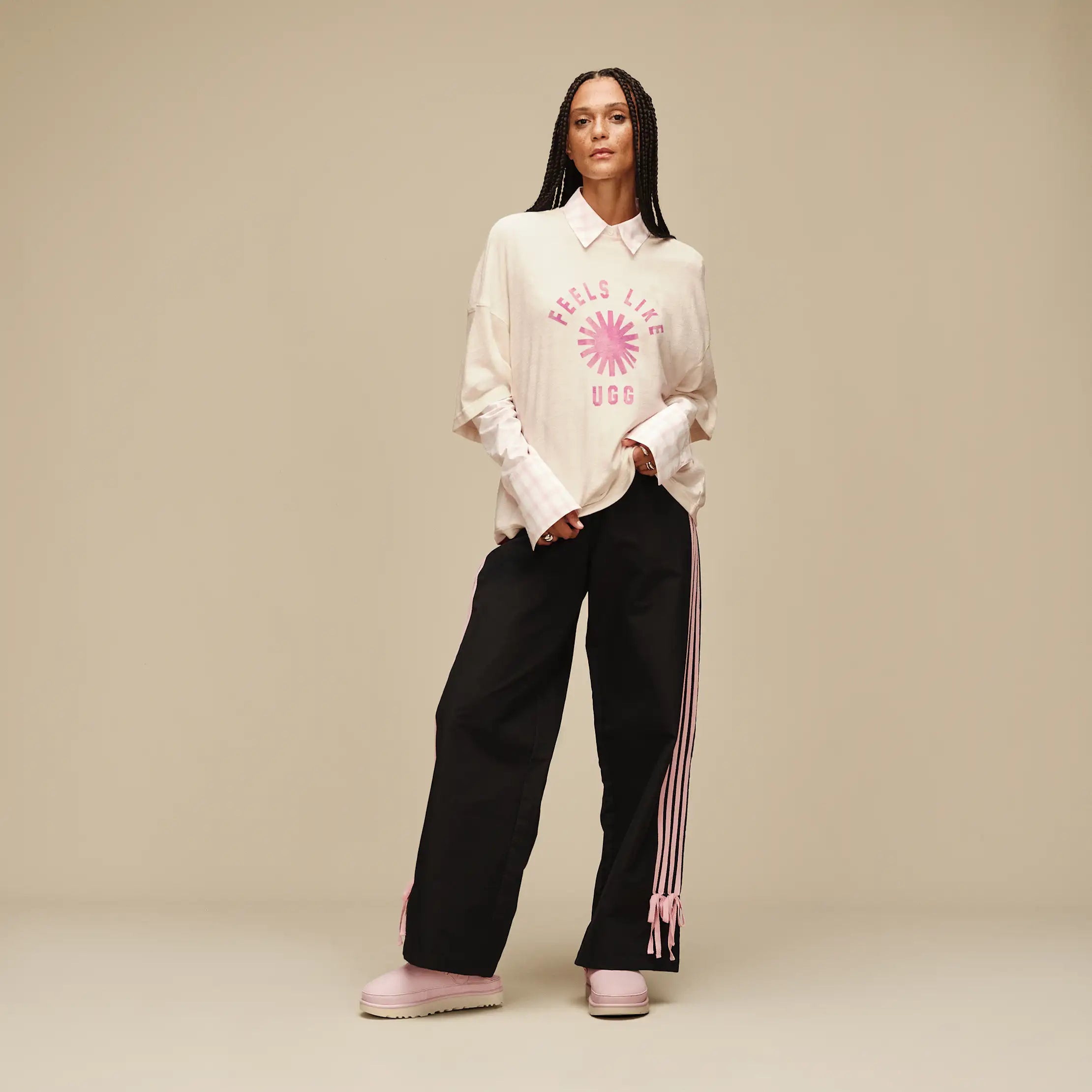 All Gender Feels Like UGG Tee - LECHE / WOODVIOLET