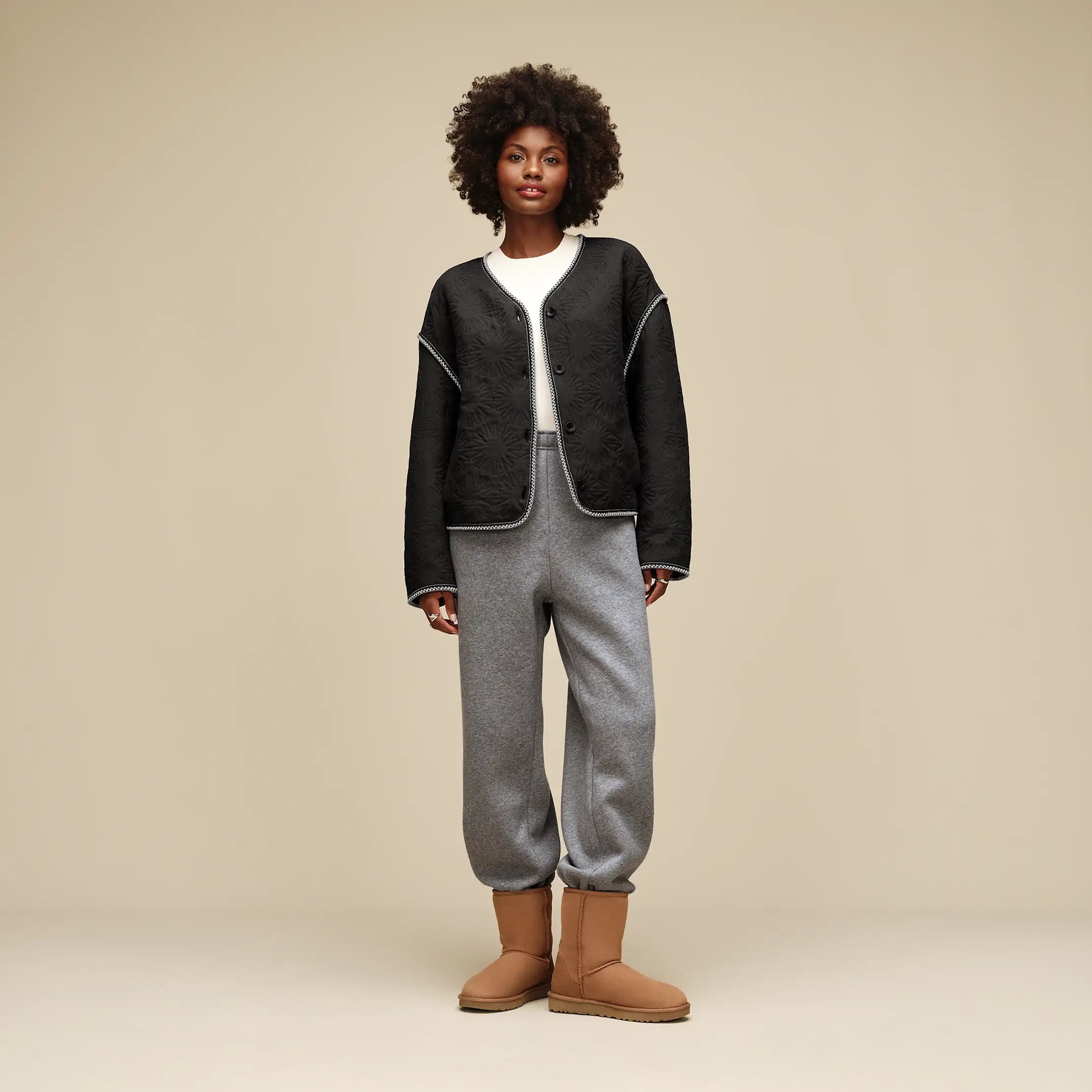All Gender Sun Quilted Jacket - INK