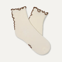 Women's Karsyn Lettuce Edge Quarter II - VANILLE / CHESTNUT