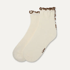 Women's Karsyn Lettuce Edge Quarter II - VANILLE / CHESTNUT