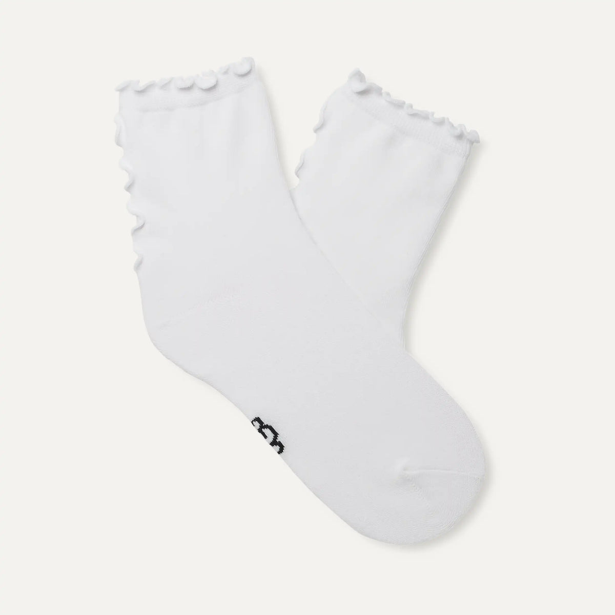 Women's Karsyn Lettuce Edge Quarter II - WHITE