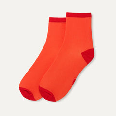 Women's Lyrie Sheer Quarter - RED SAFFRON