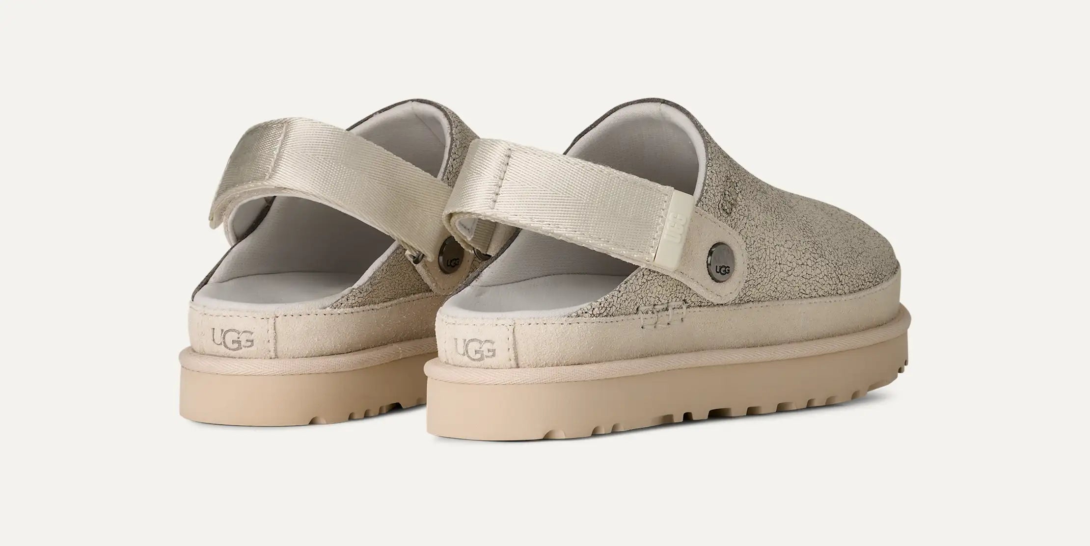 Women's Goldenstar Crackle Clog - CRACKLE WHITE
