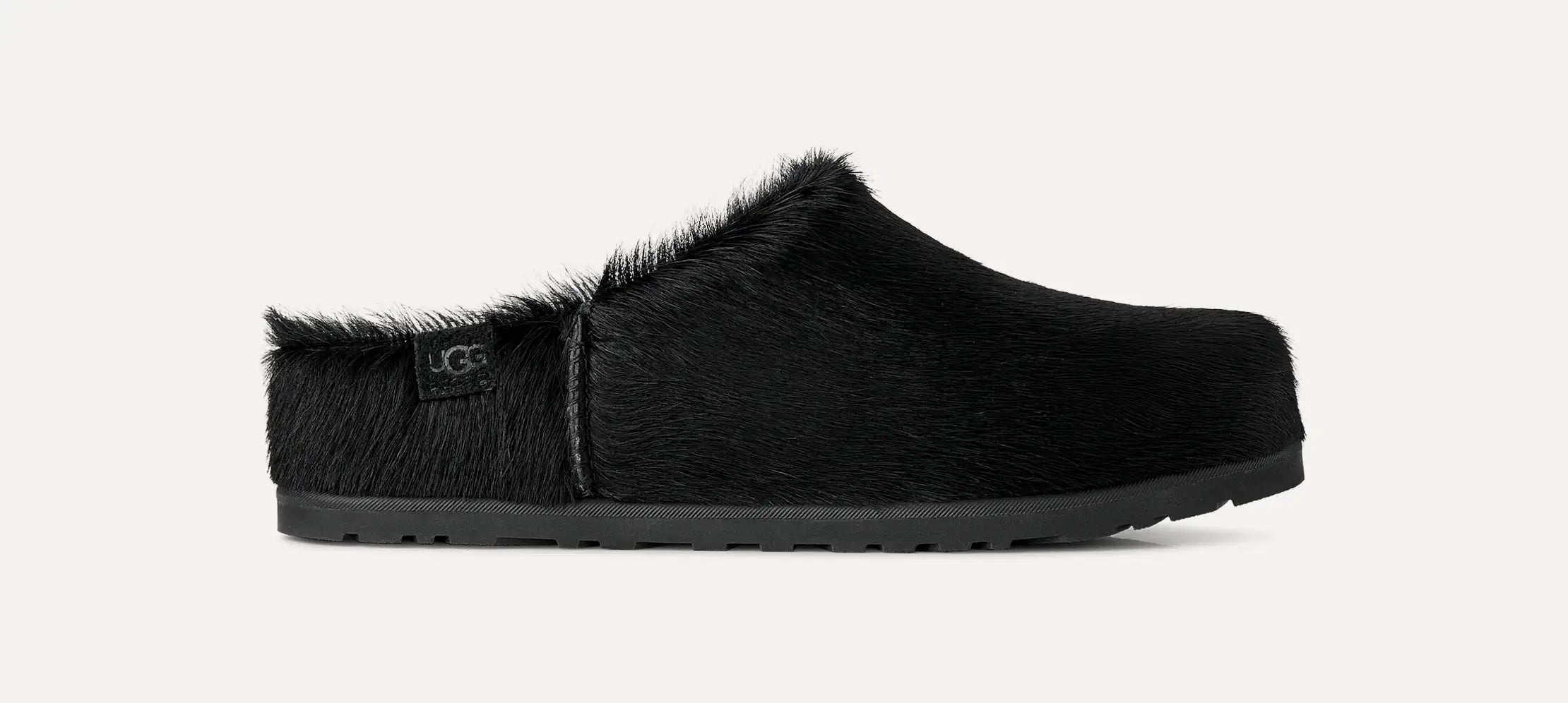 Women's Otzo Calf Hair Clog - BLACK