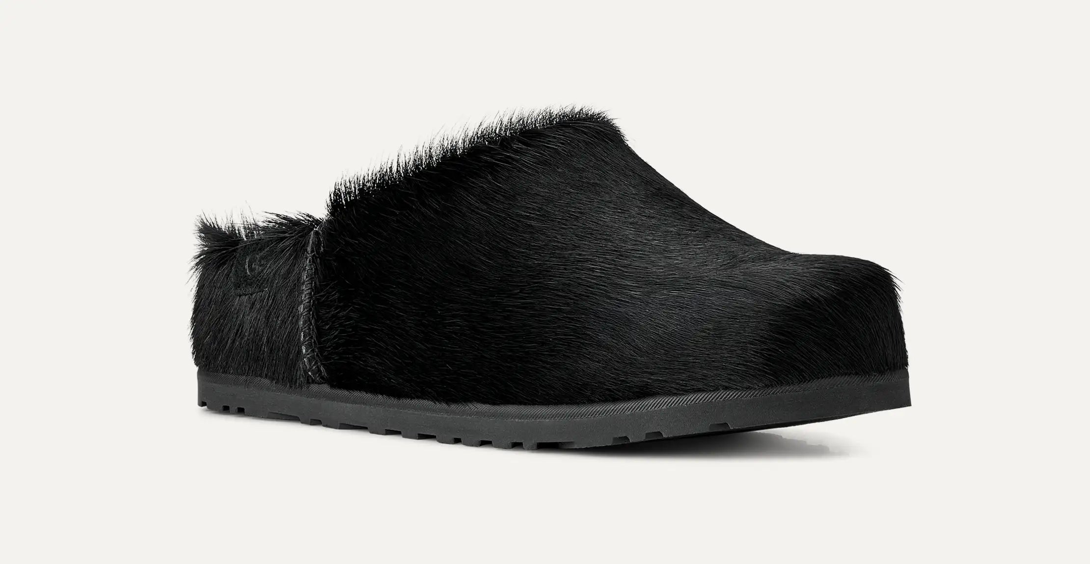 Women's Otzo Calf Hair Clog - BLACK