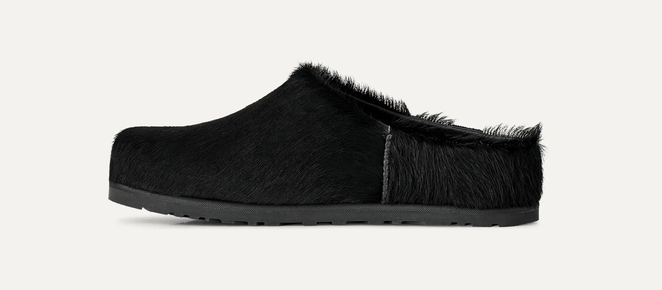 Women's Otzo Calf Hair Clog - BLACK
