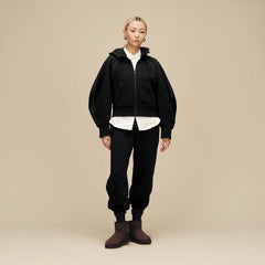 Women's Classic Full-Zip Hoodie - BLACK