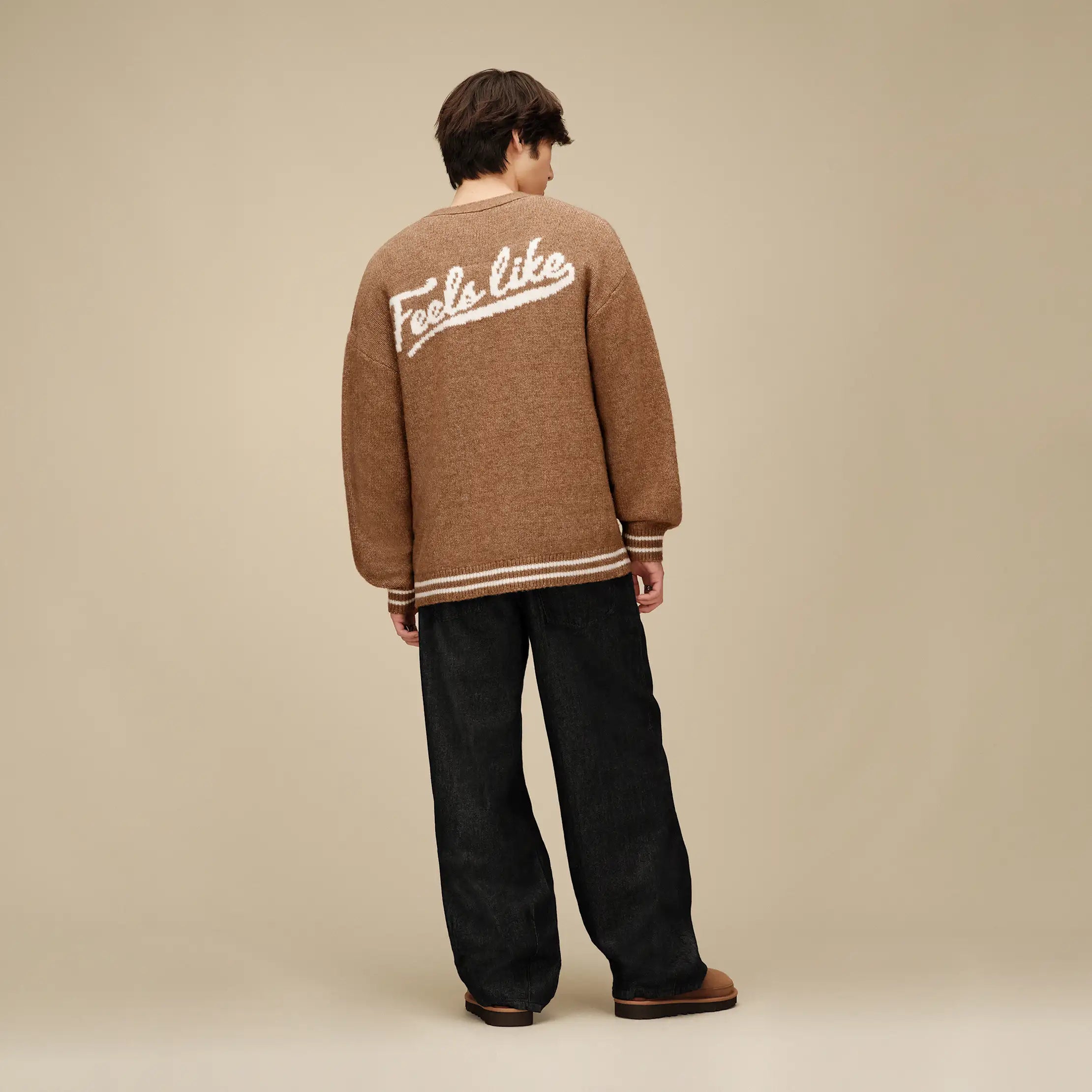 All Gender UGG Retro Cardigan - COFFEE GROUNDS HEATHER