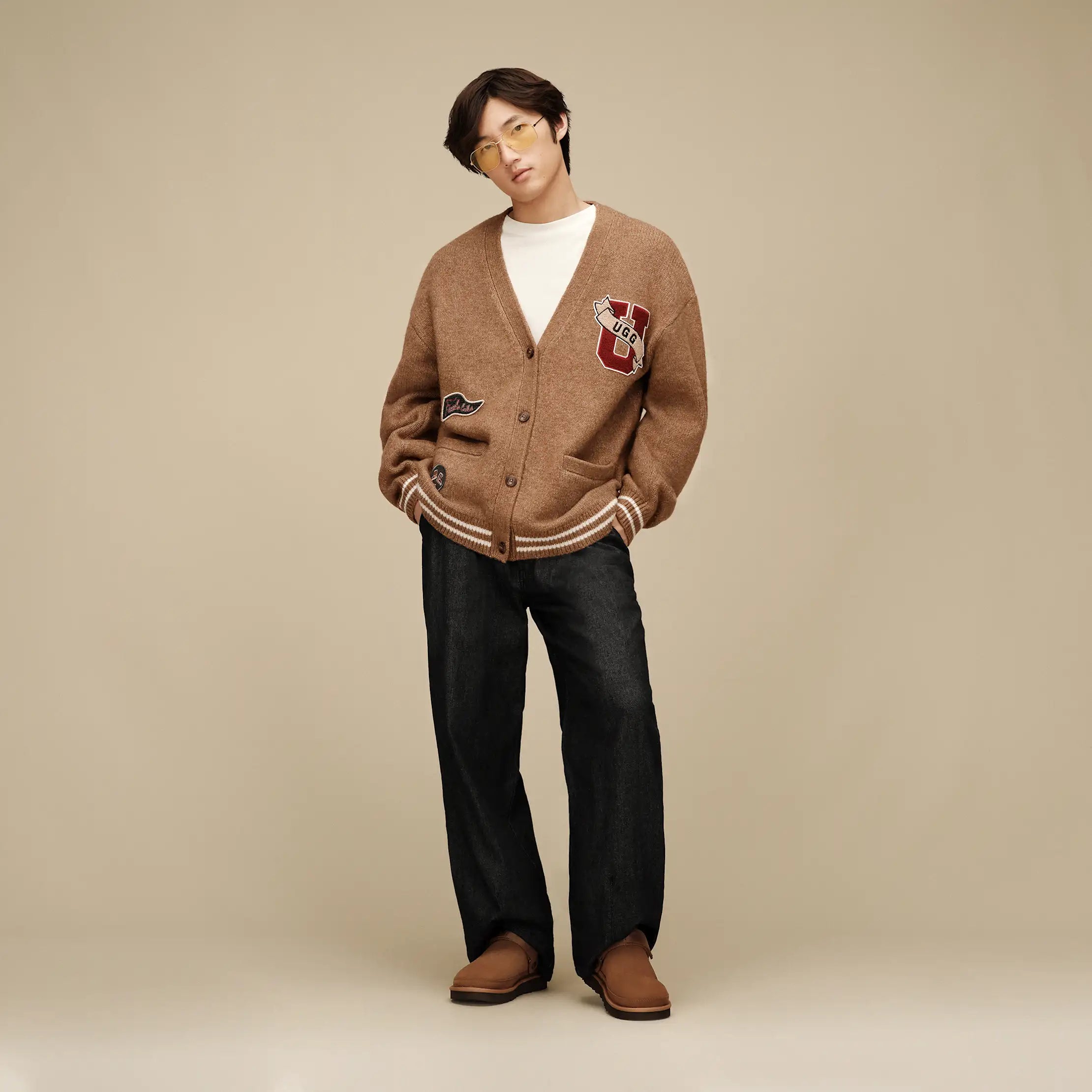 All Gender UGG Retro Cardigan - COFFEE GROUNDS HEATHER