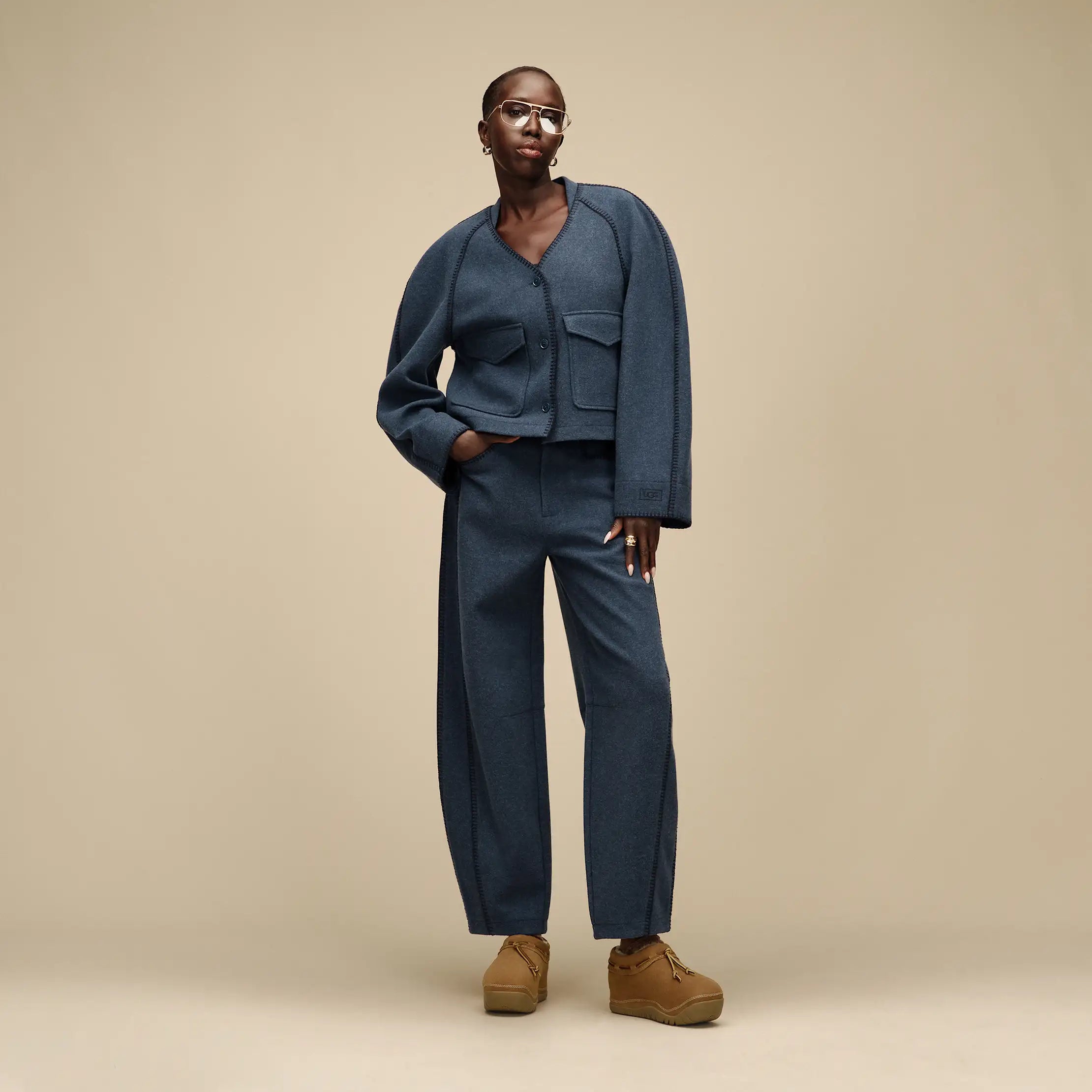 Women's Rina Button-Up Top - INDIGO HEATHER