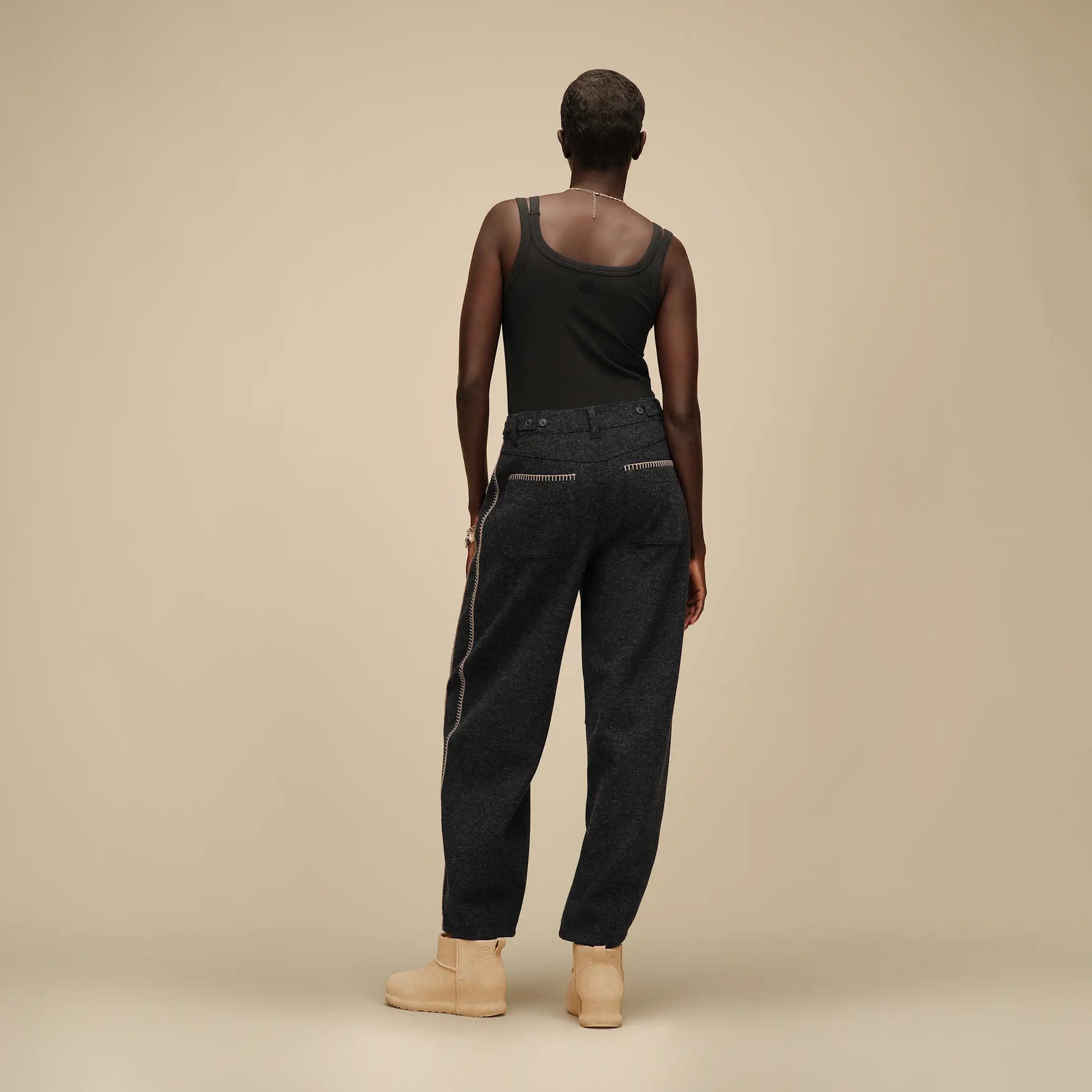 Women's Rina Barrel Pant - BLACK HEATHER