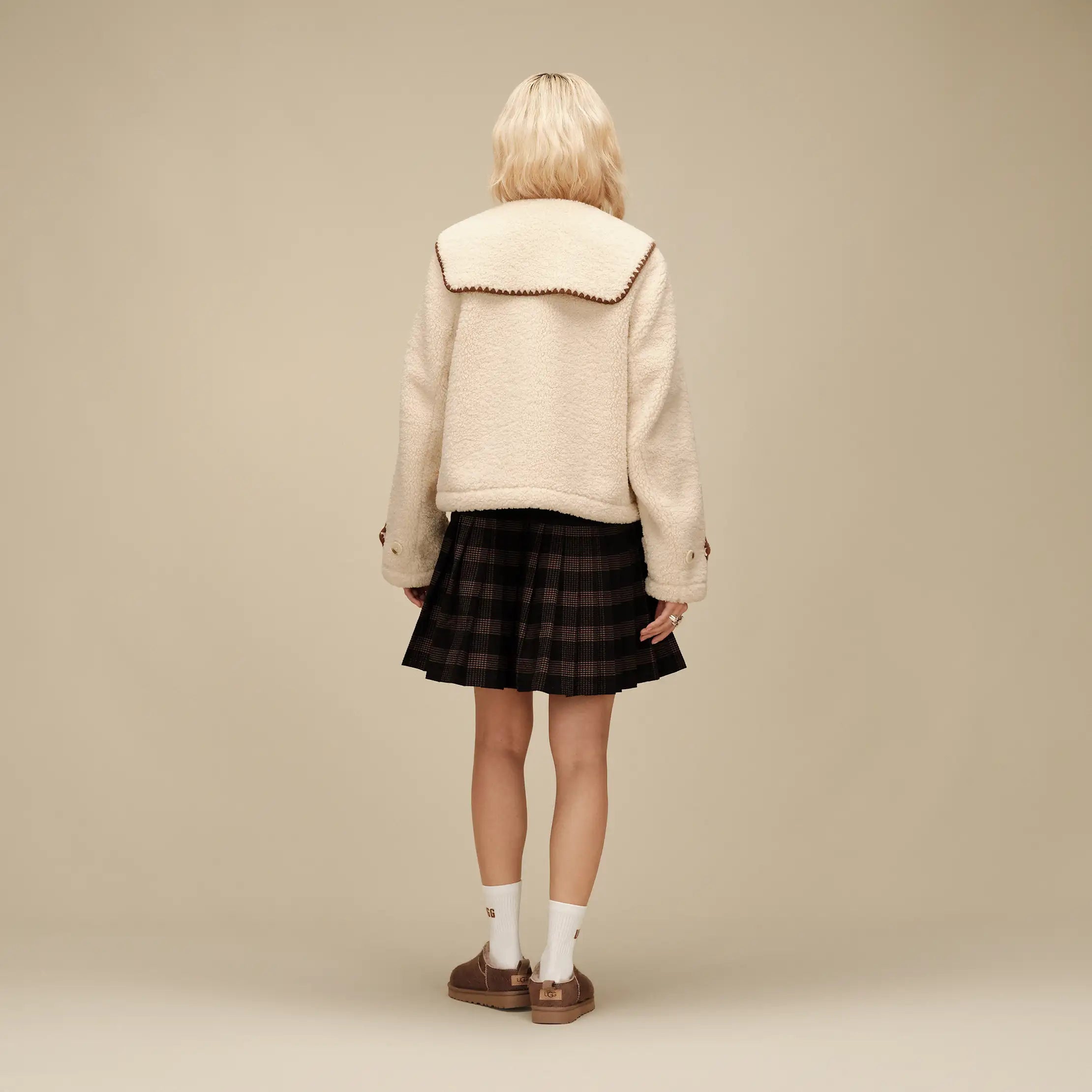 Women's Nikia Collared Jacket - CREAM