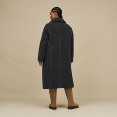 Women's Gertrude Long Teddy Coat II - INK