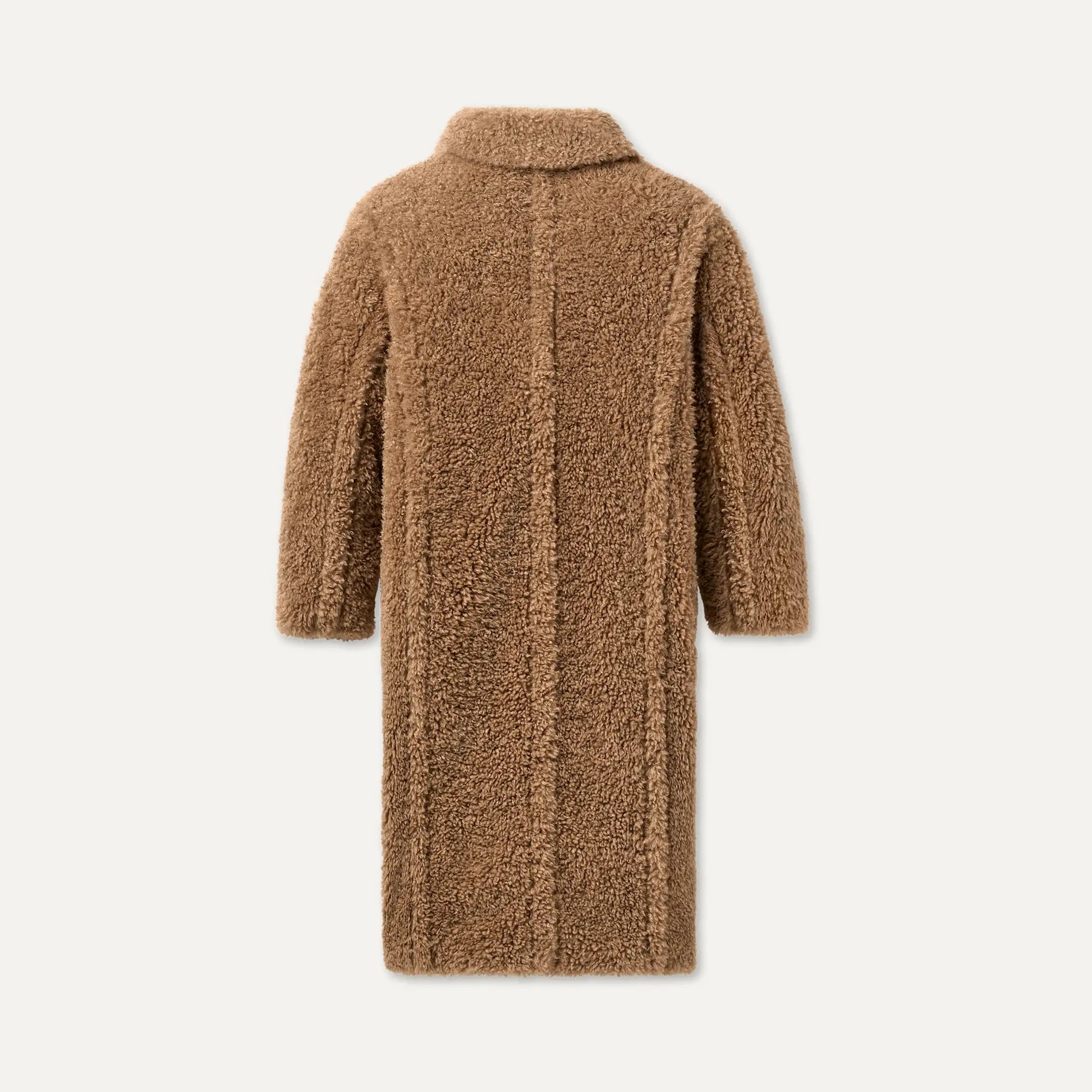 Women's Gertrude Long Teddy Coat II - SAND