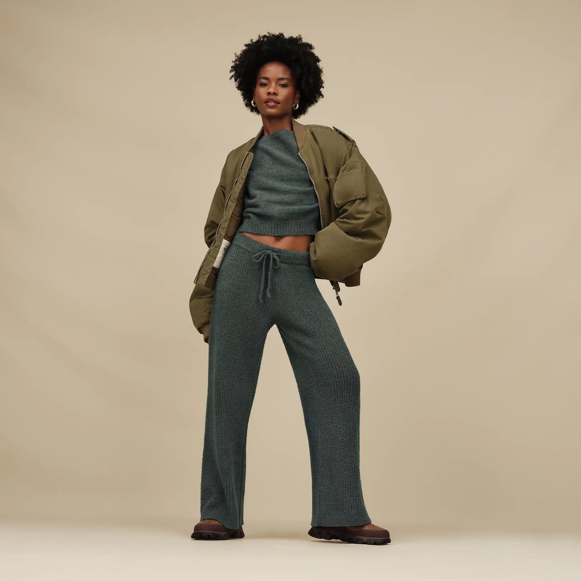 Women's Couria Straight-Leg Rib Pant - ARUGULA