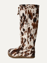 Women's Bucked Tall Boot - BROWN MULTI