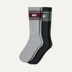 Men's Josias Varsity Crew 2 Pack - WILD GRAPE / GREEN STONE