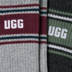 Men's Josias Varsity Crew 2 Pack - WILD GRAPE / GREEN STONE