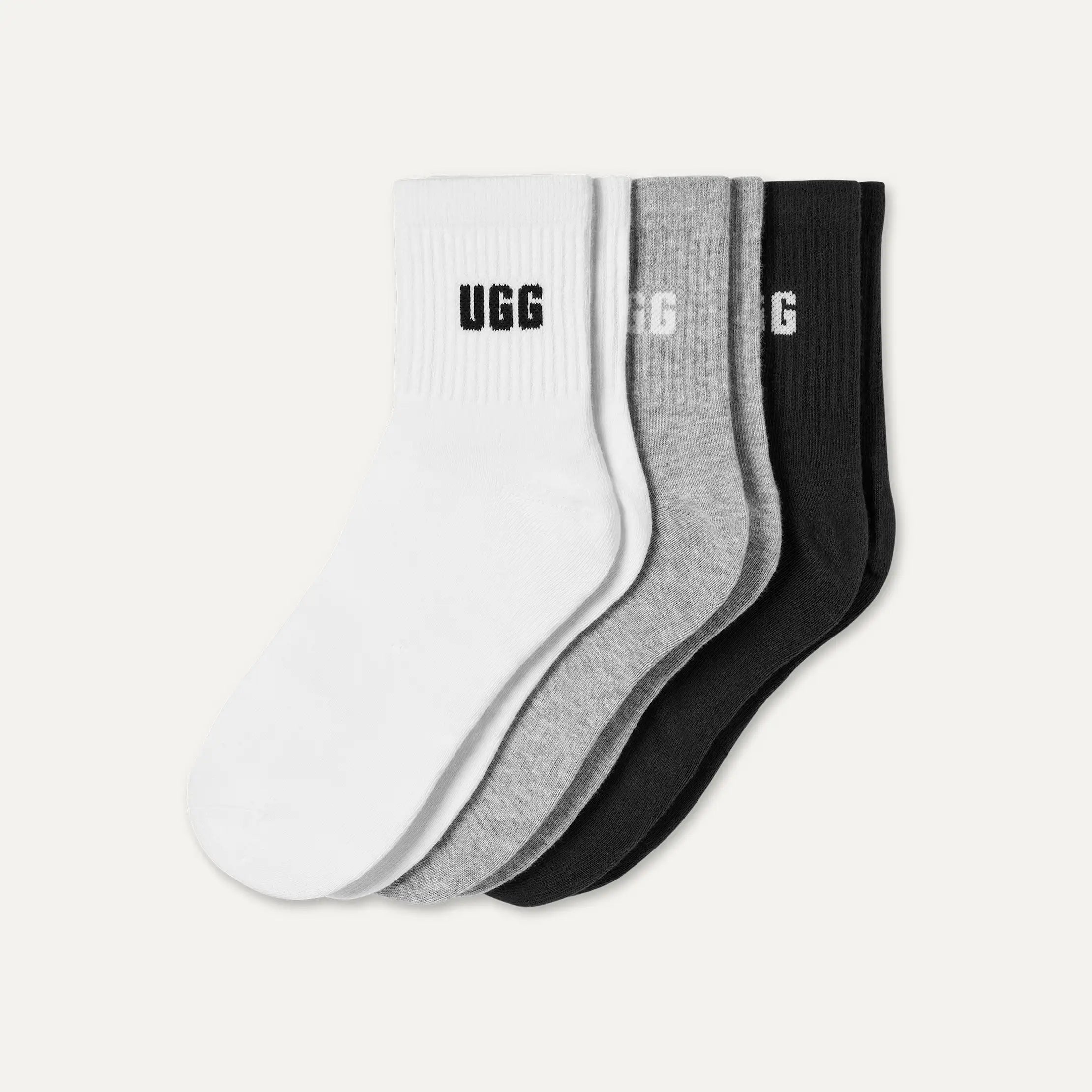 Women's Quinlin Logo Quarter 3 Pack - NIMBUS / GREY HEATHER / BLACK