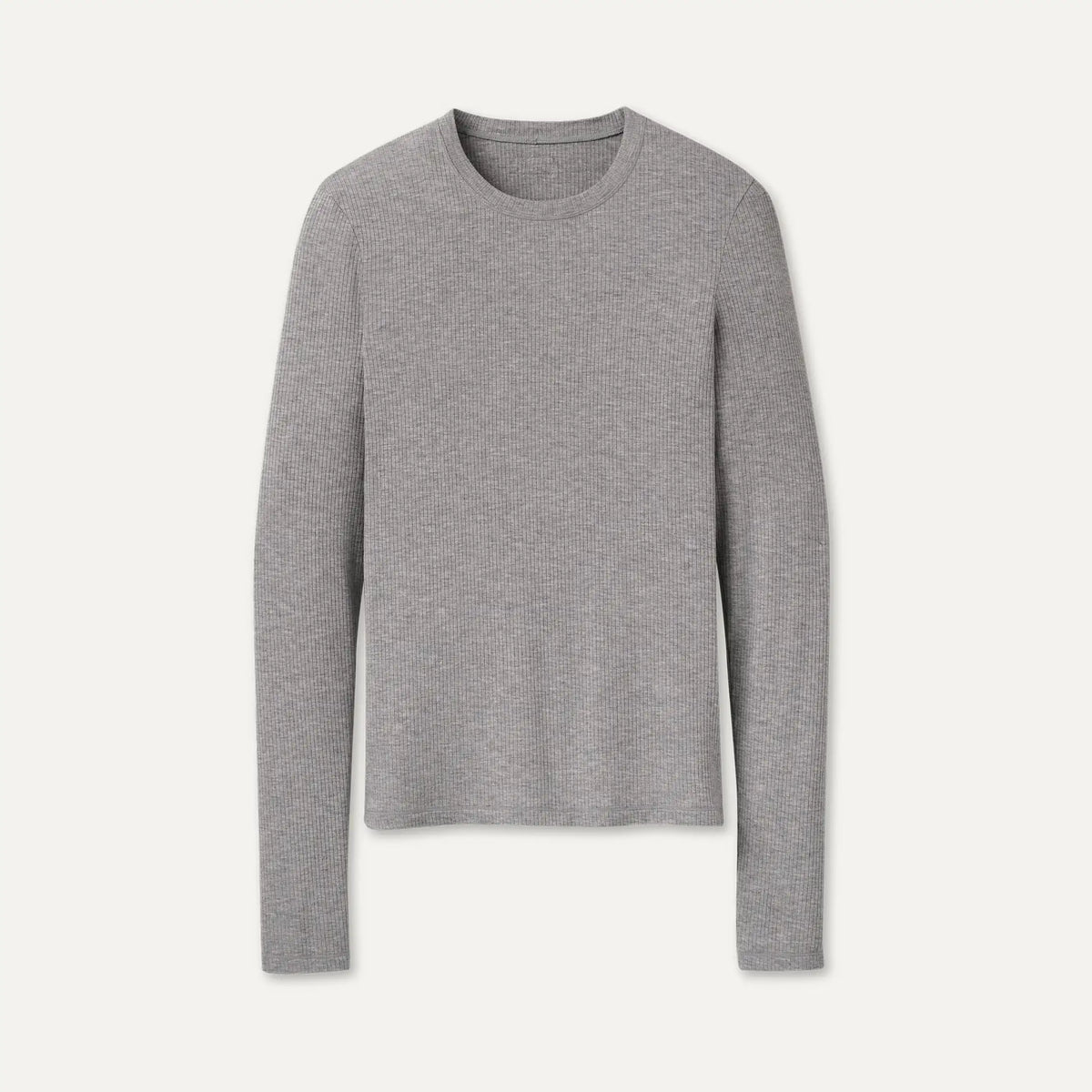 Women's Aidelene Long Sleeve Rib Tee - GREY HEATHER