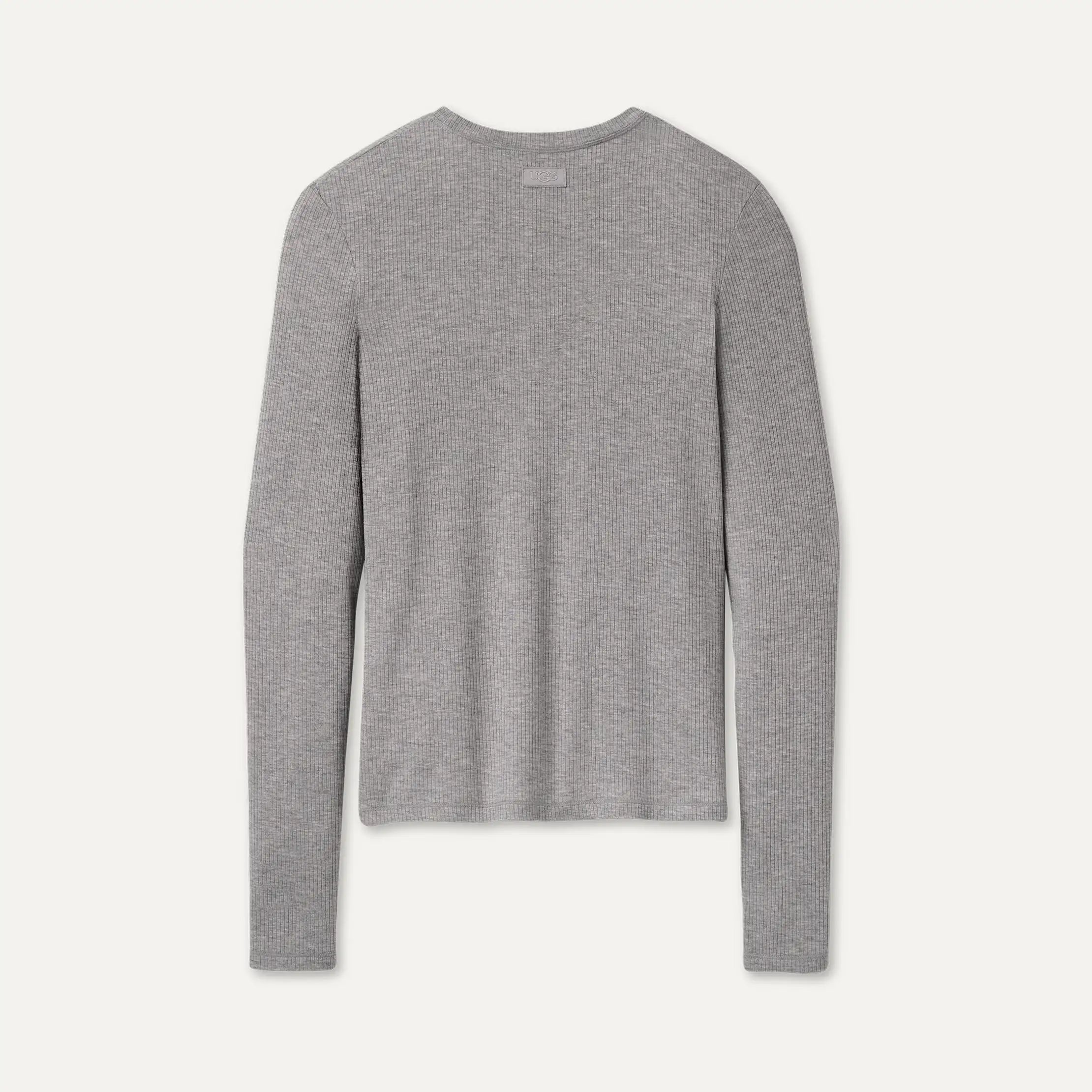 Women's Aidelene Long Sleeve Rib Tee - GREY HEATHER