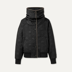 Women's Solein Oversized-Collar Jacket - BLACK