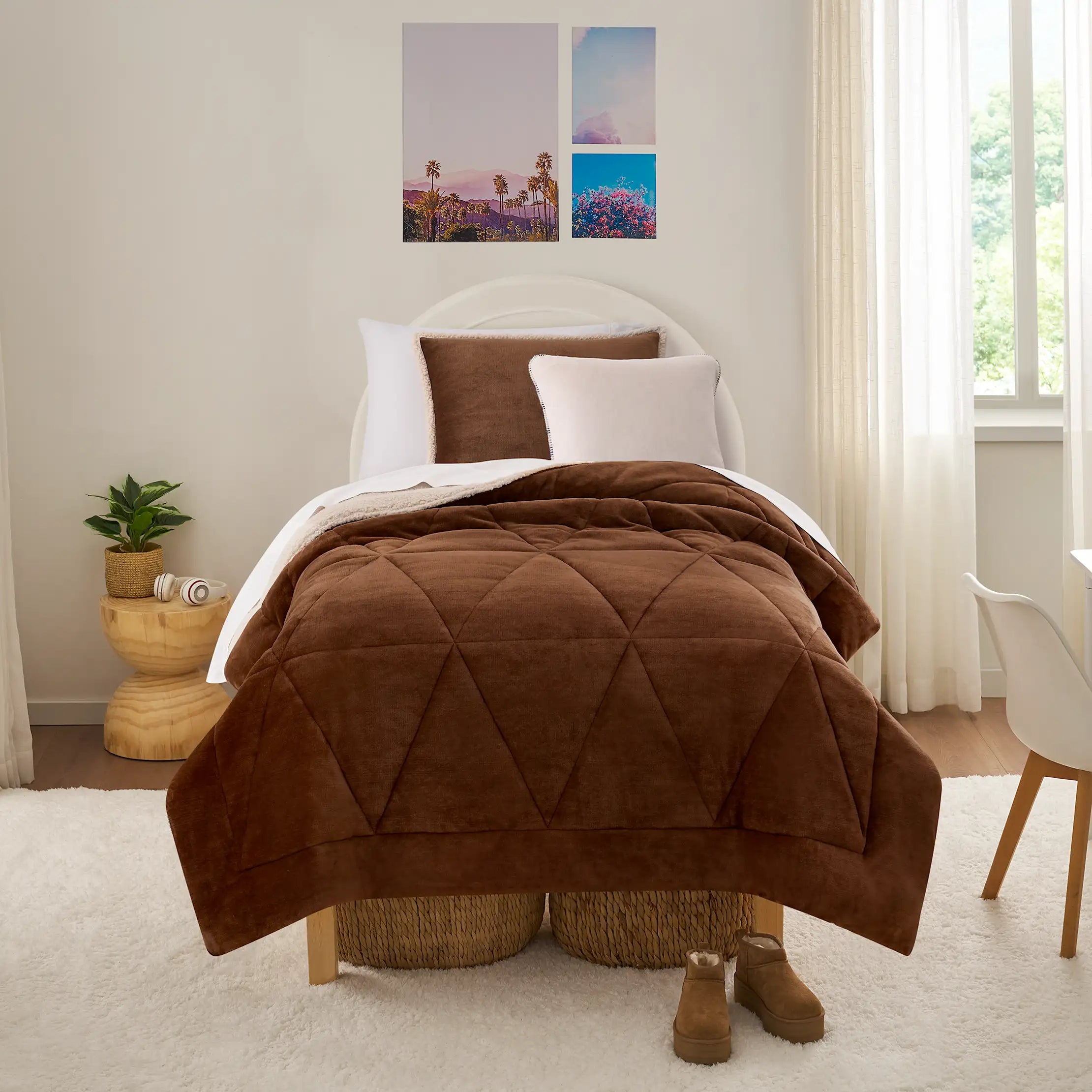 Home Avery Comforter Set Twin/TXL - CHESTNUT / CREAM
