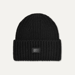 Kids' Chunky Rib Beanie - BLACK