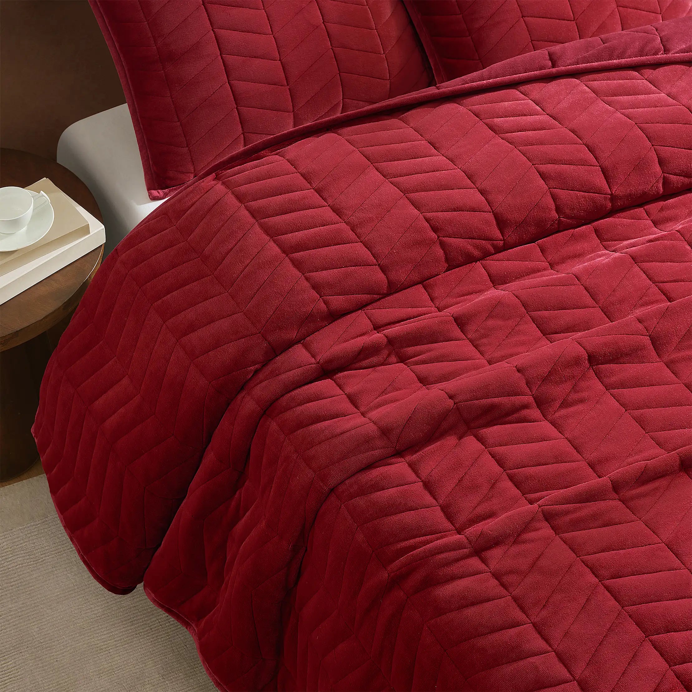 Home Coco Quilt Set F/Q - COFFEE BERRY