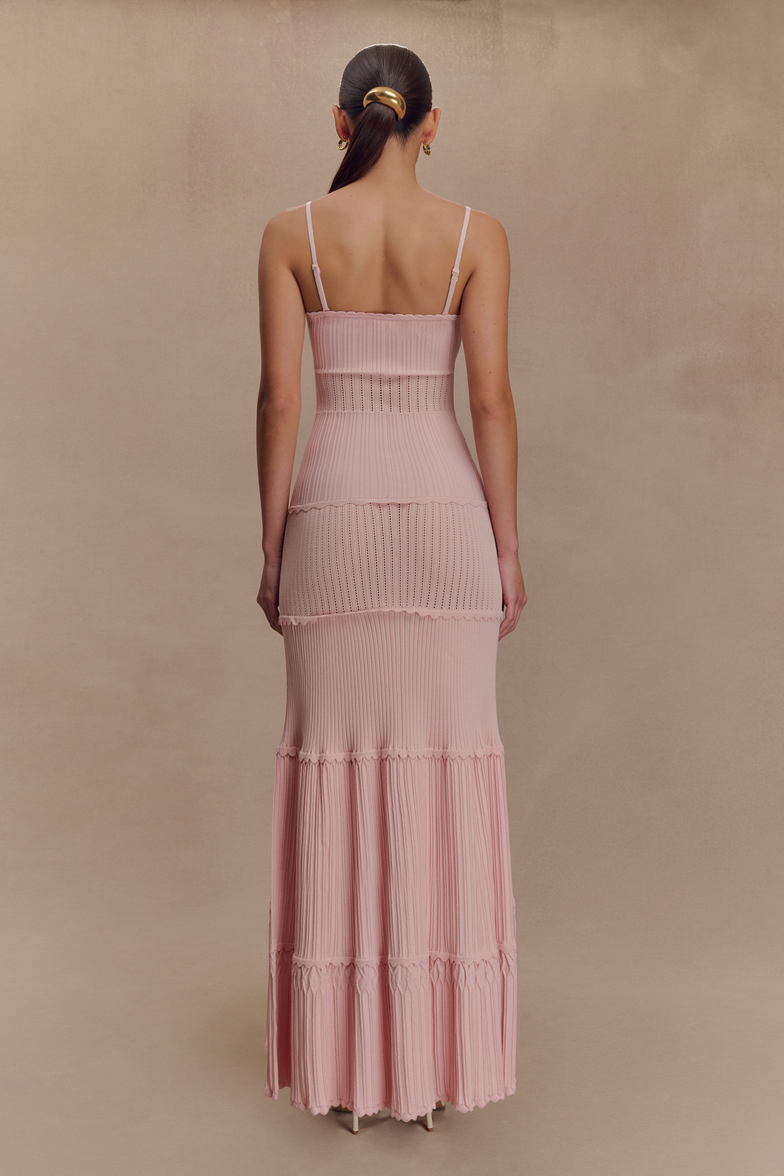 Finley Pointelle Knit Maxi Dress - Baby Pink