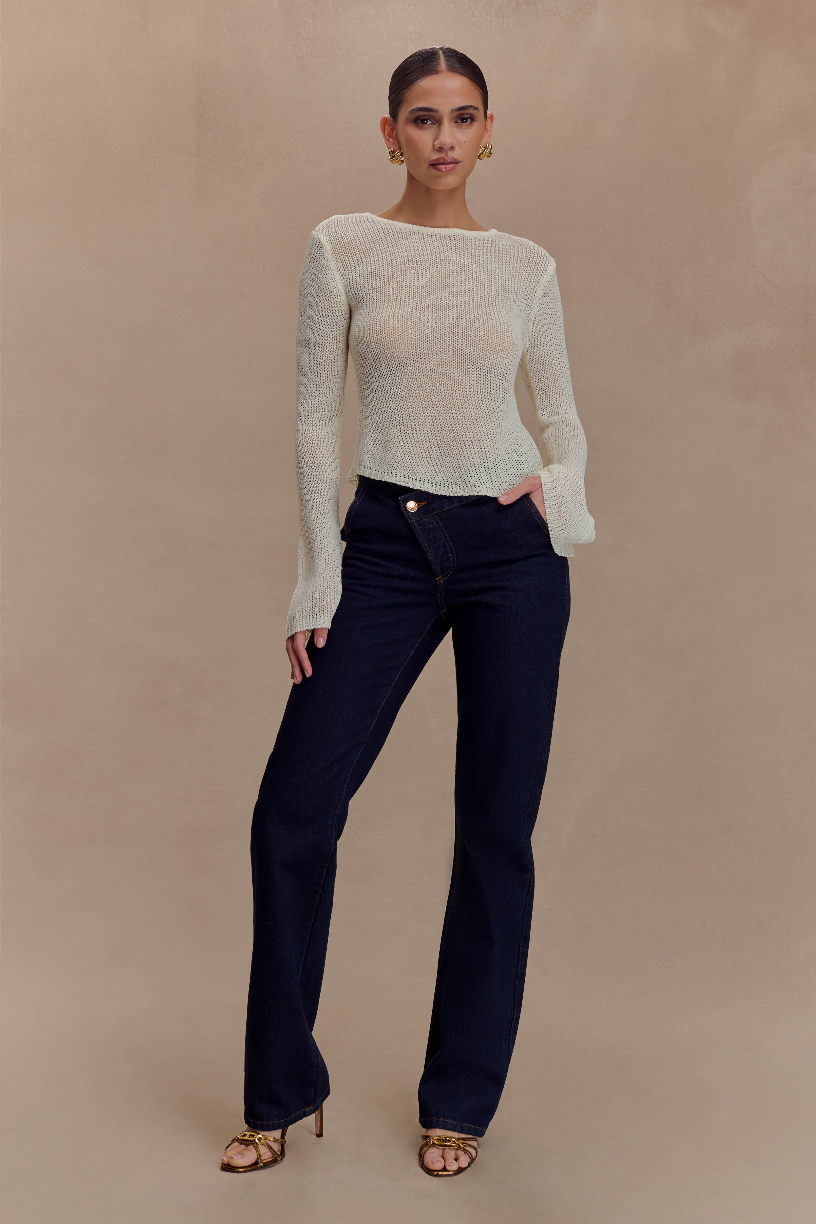 Remington V Front Straight Leg Jeans - Indigo Blue