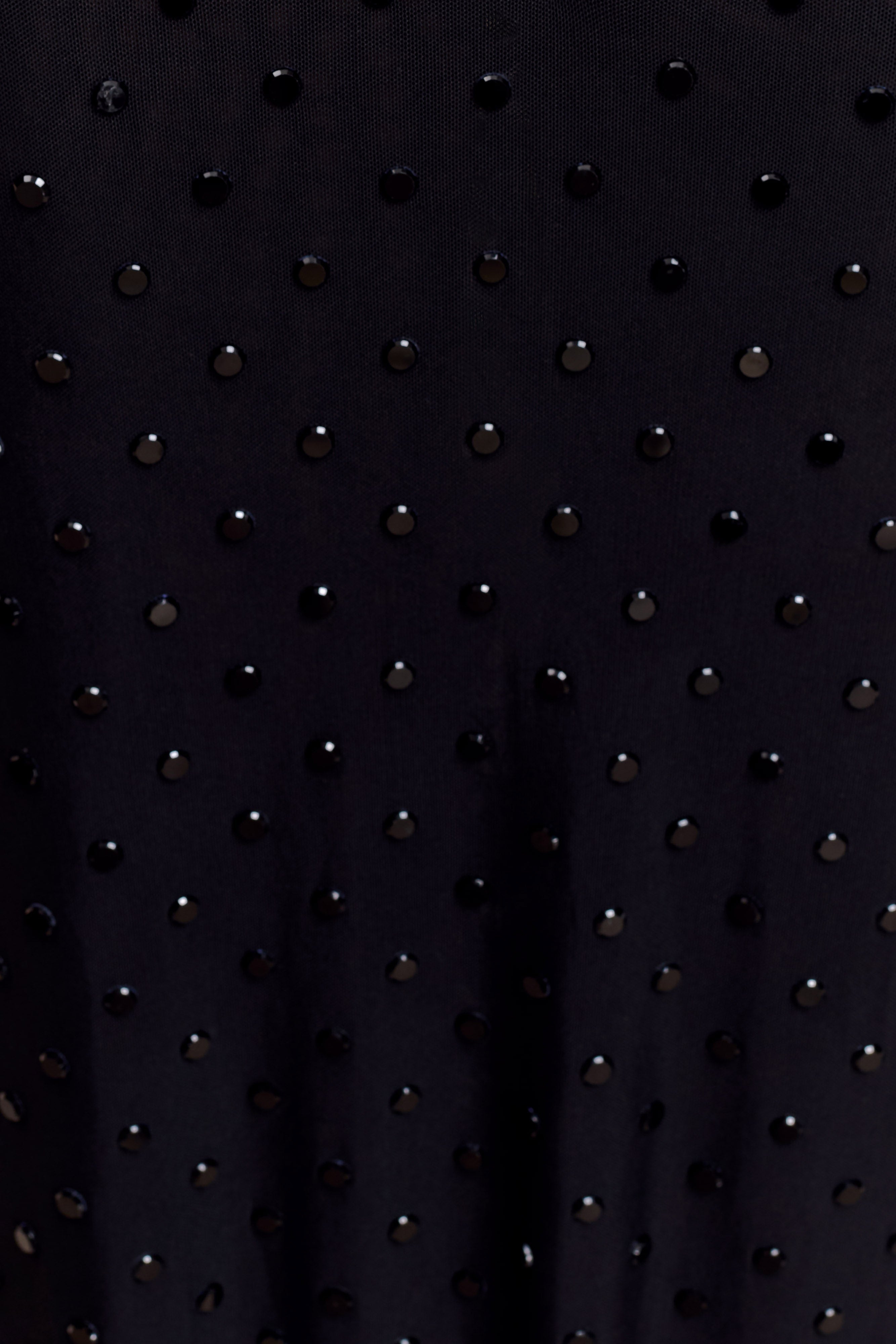 Acadia Diamante Long Sleeve Maxi Dress - Black