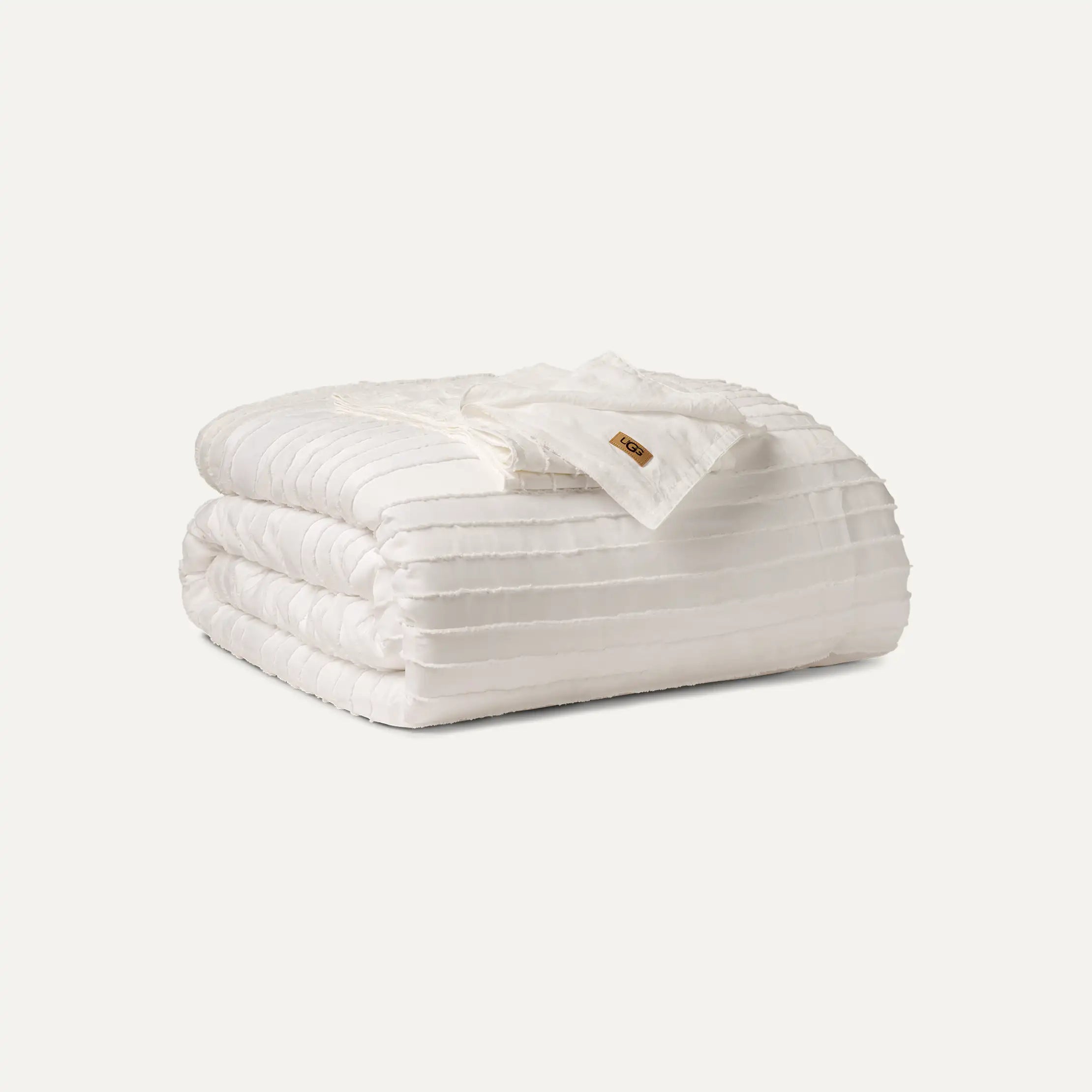 Home Devon Comforter Set Twin/TXL - BRIGHT WHITE TEXTURE STRIPE