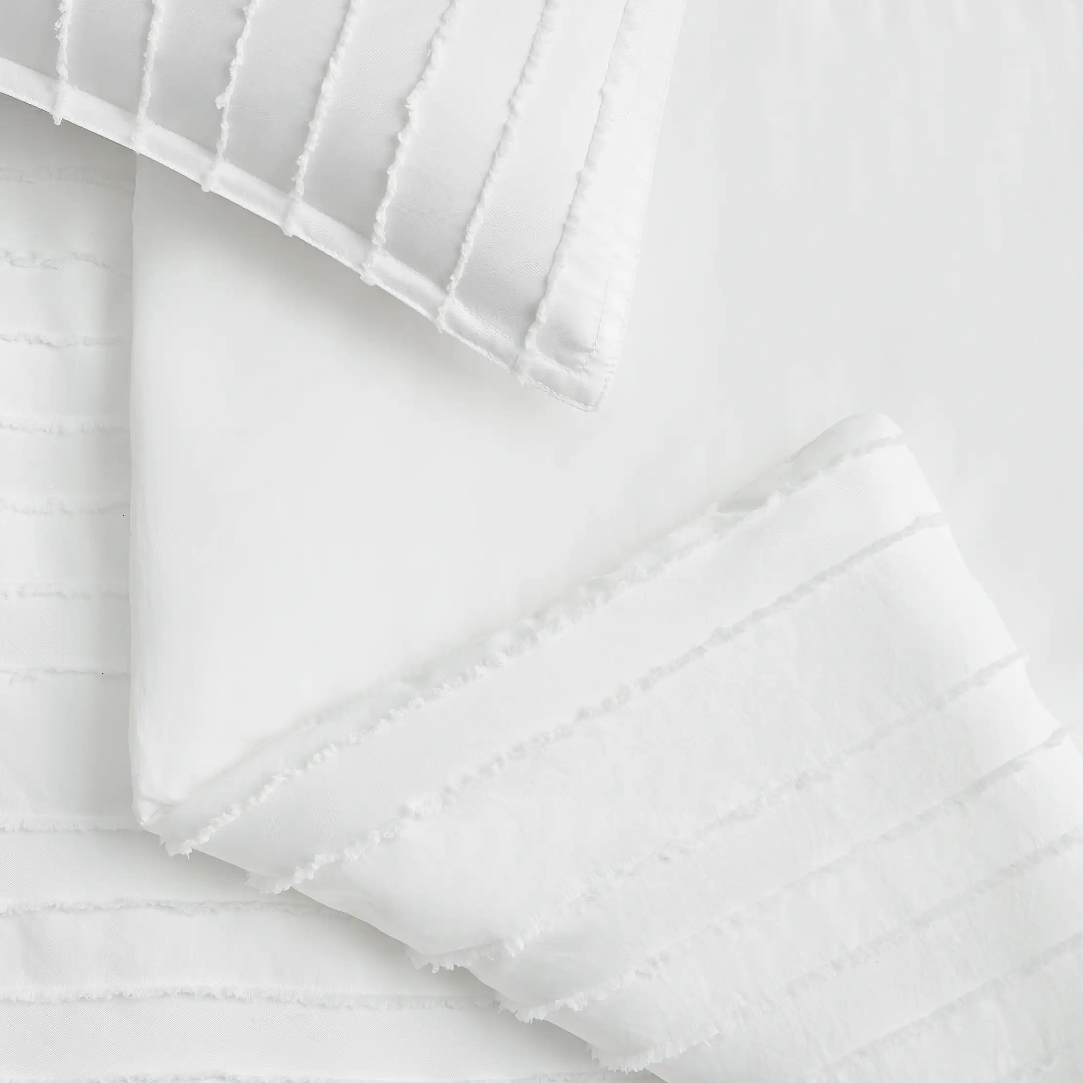 Home Devon Comforter Set King - BRIGHT WHITE TEXTURE STRIPE