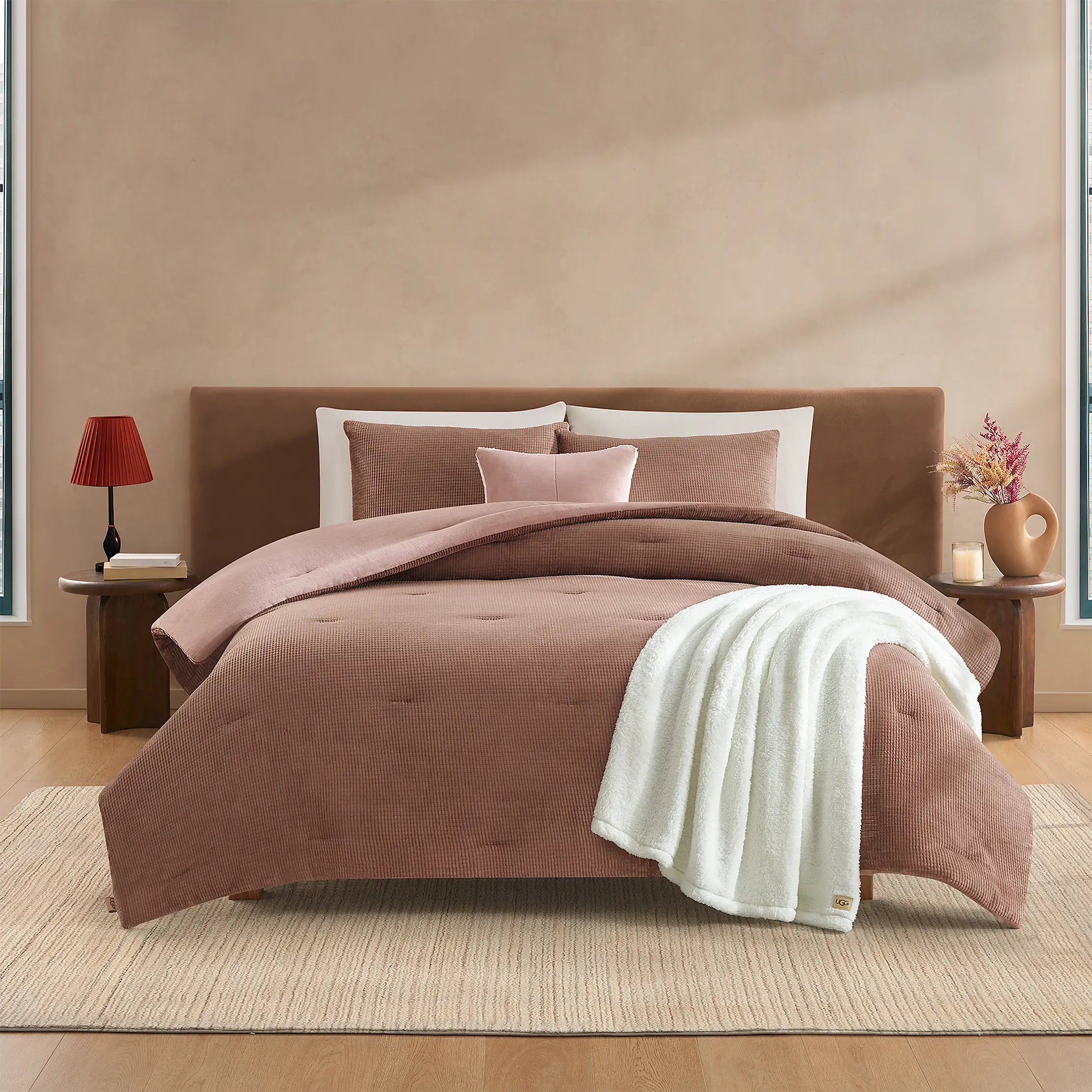Home Brody Comforter Set T/TXL - ROSEWOOD