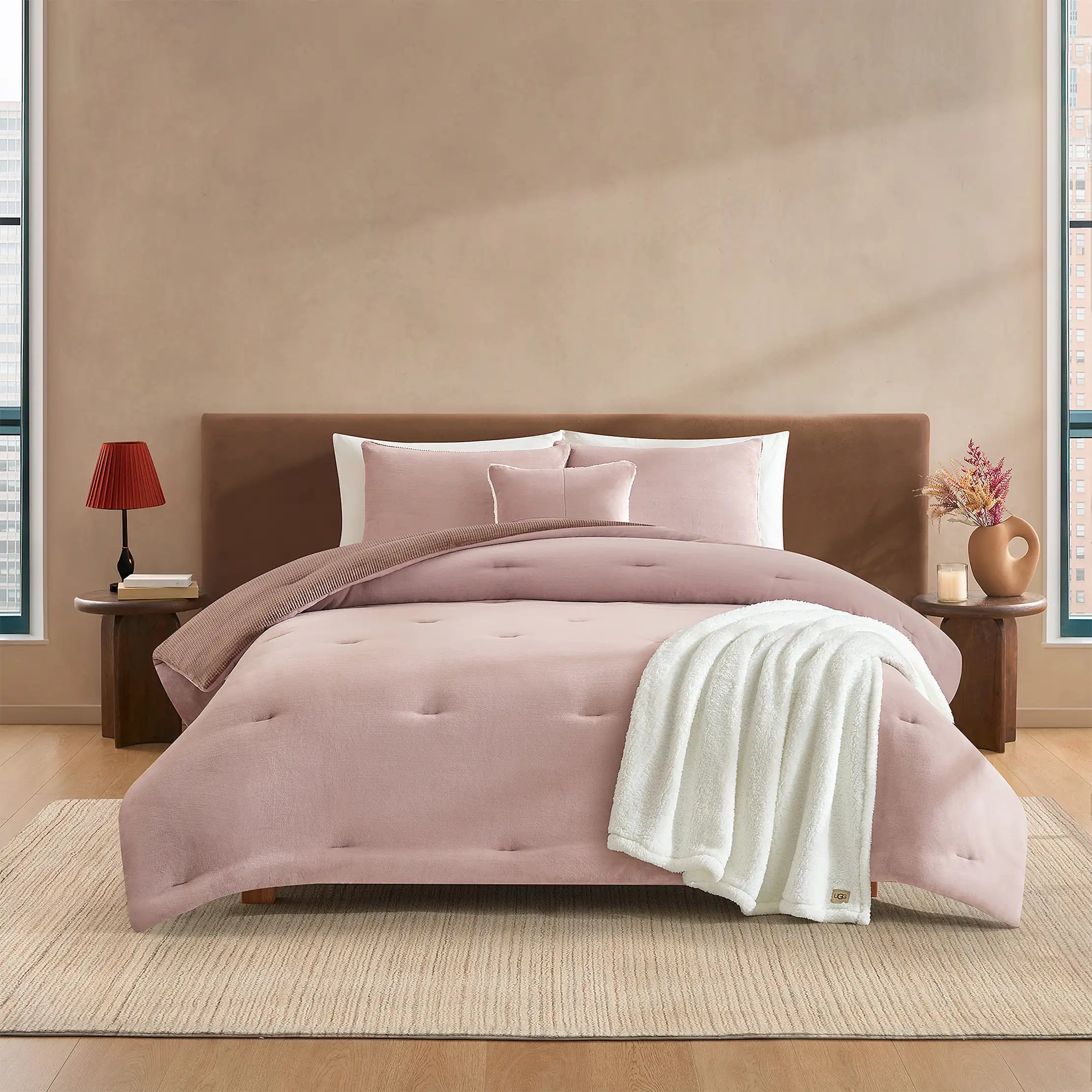 Home Brody Comforter Set T/TXL - ROSEWOOD