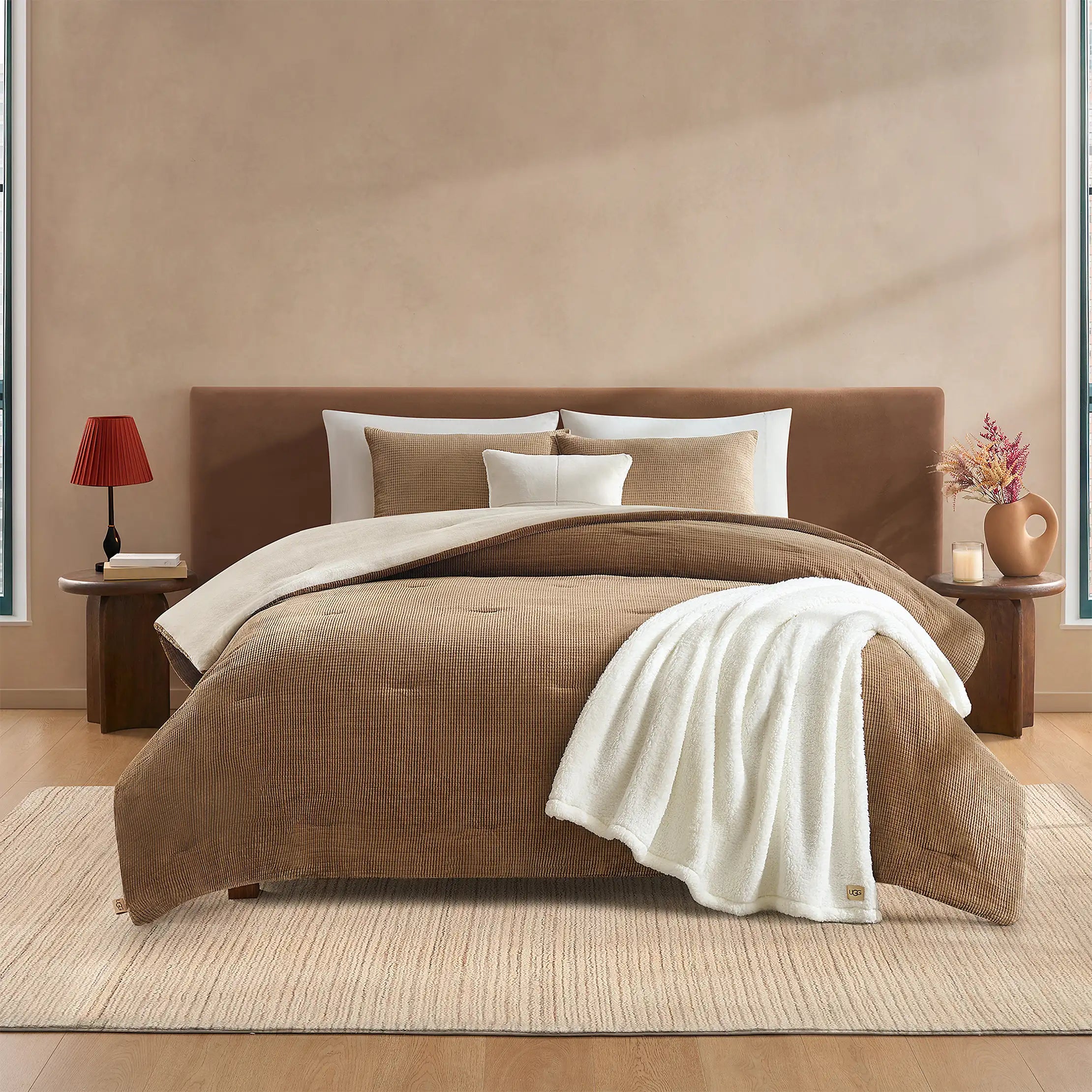 Home Brody Comforter Set King - CHESTNUT