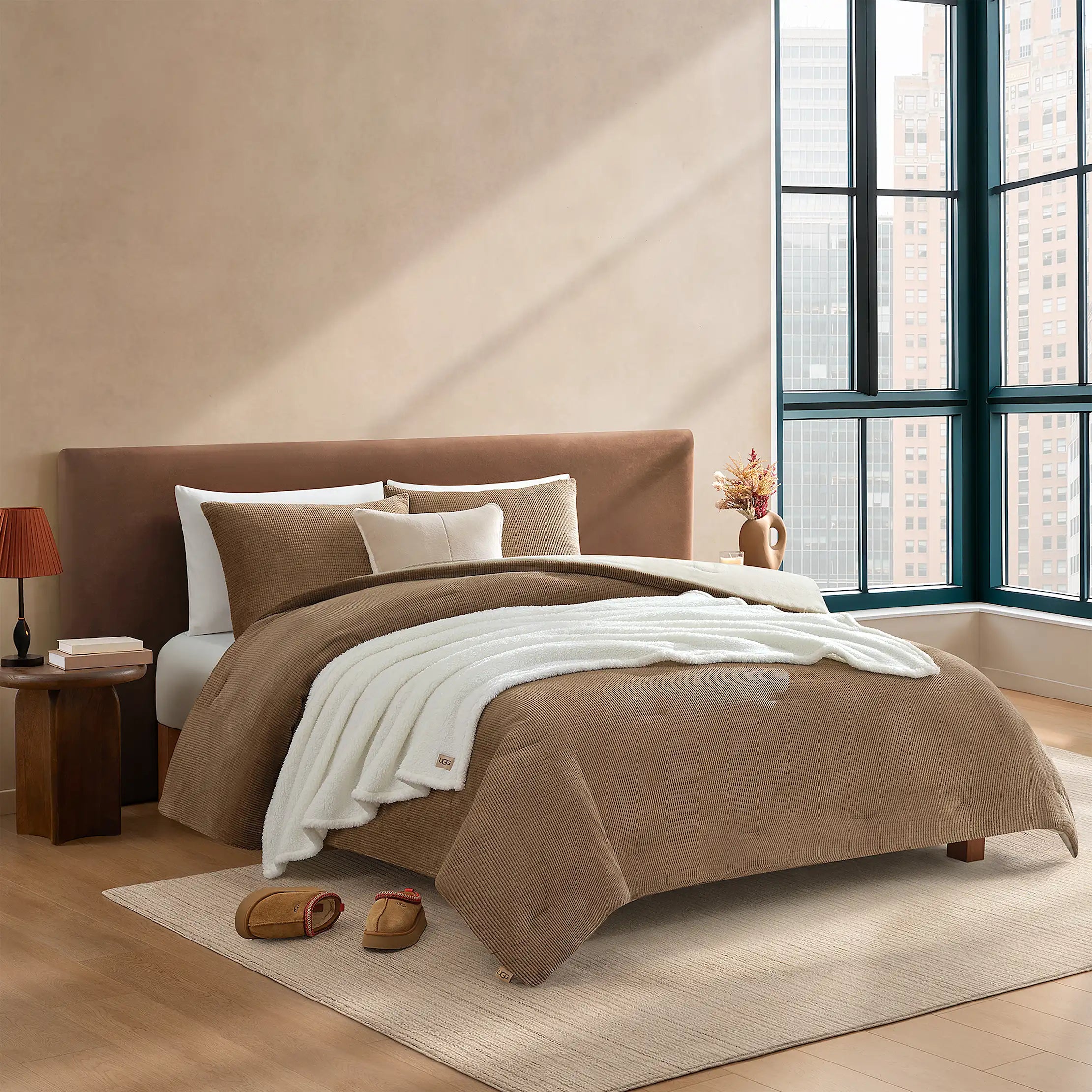 Home Brody Comforter Set King - CHESTNUT