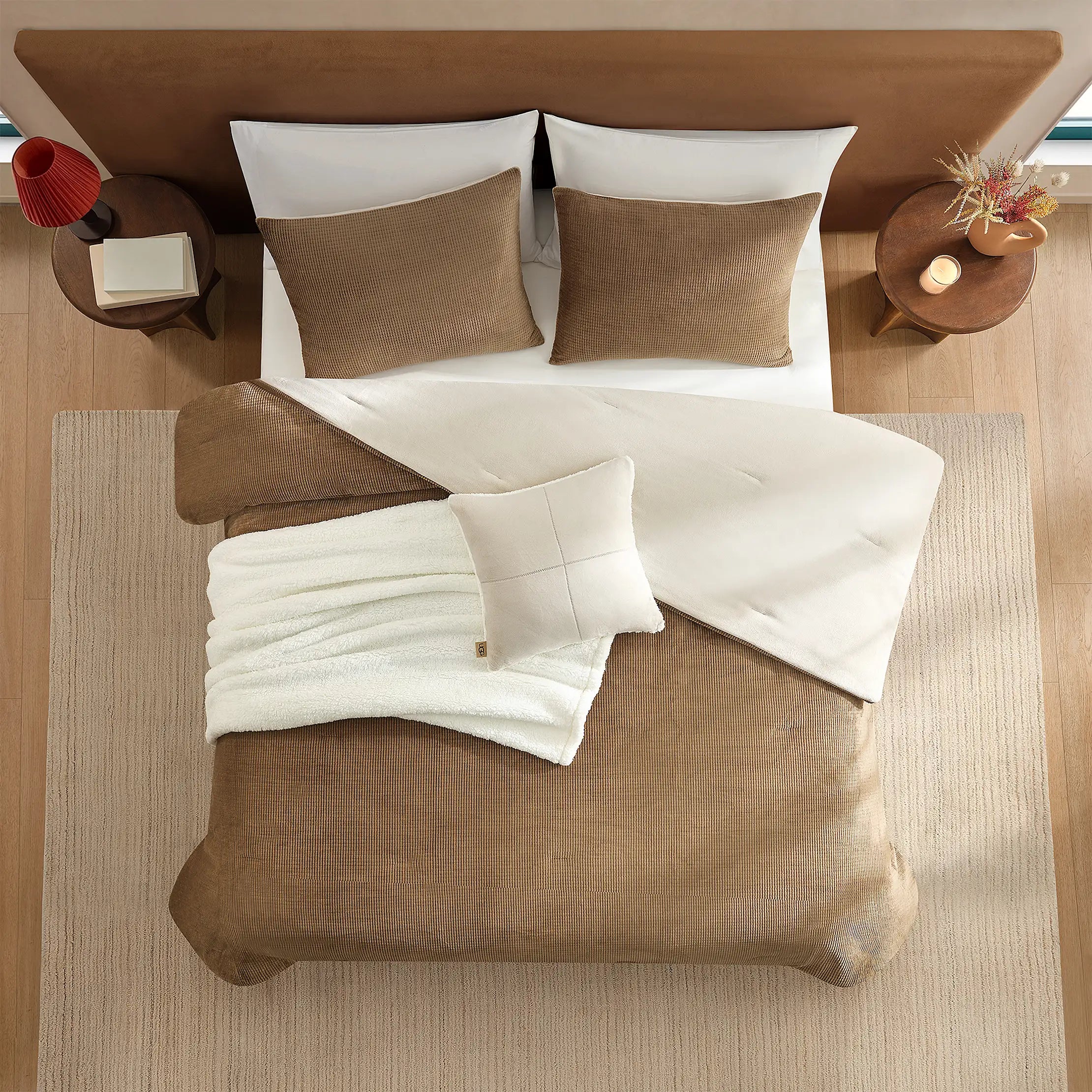 Home Brody Comforter Set King - CHESTNUT