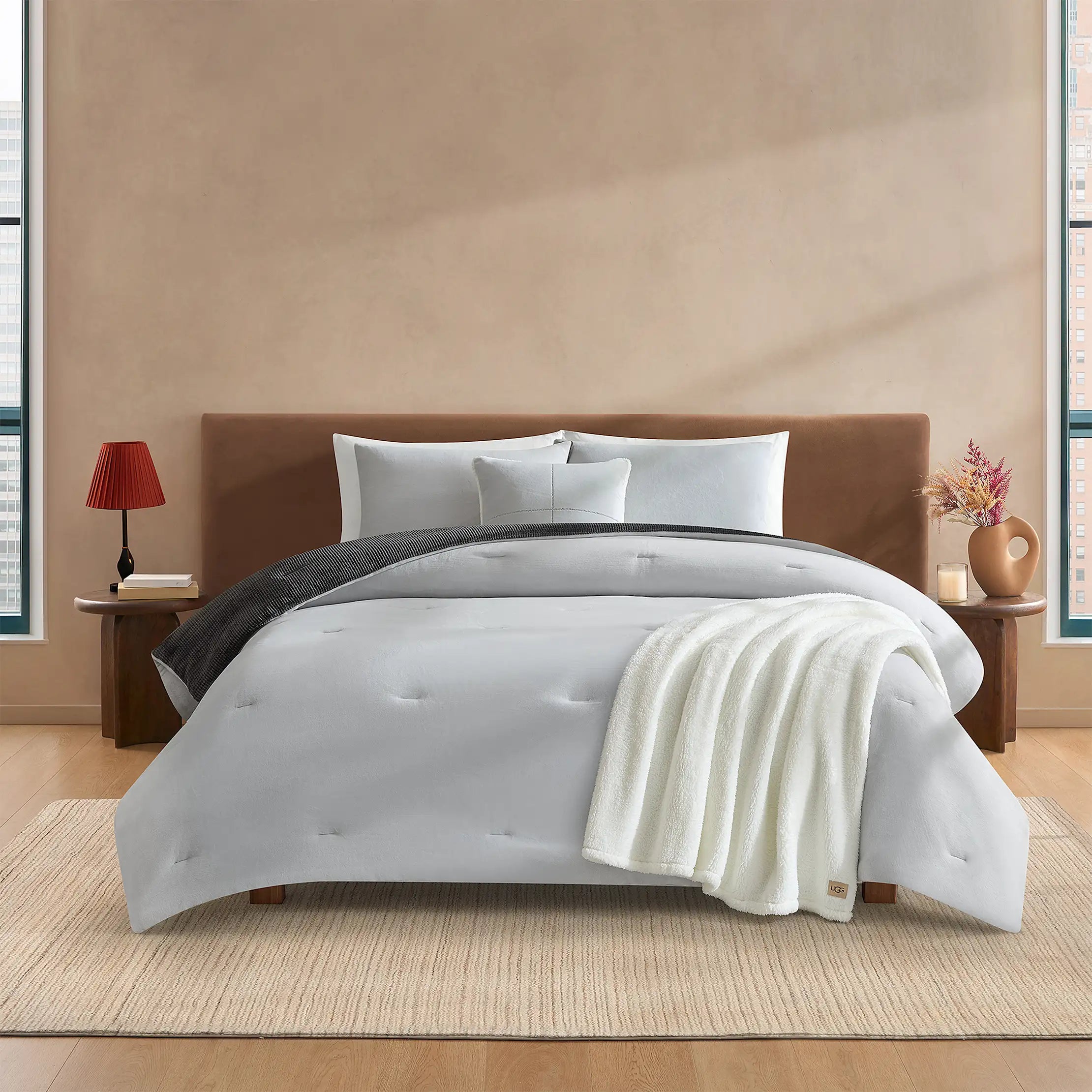 Home Brody Comforter Set King - CHARCOAL