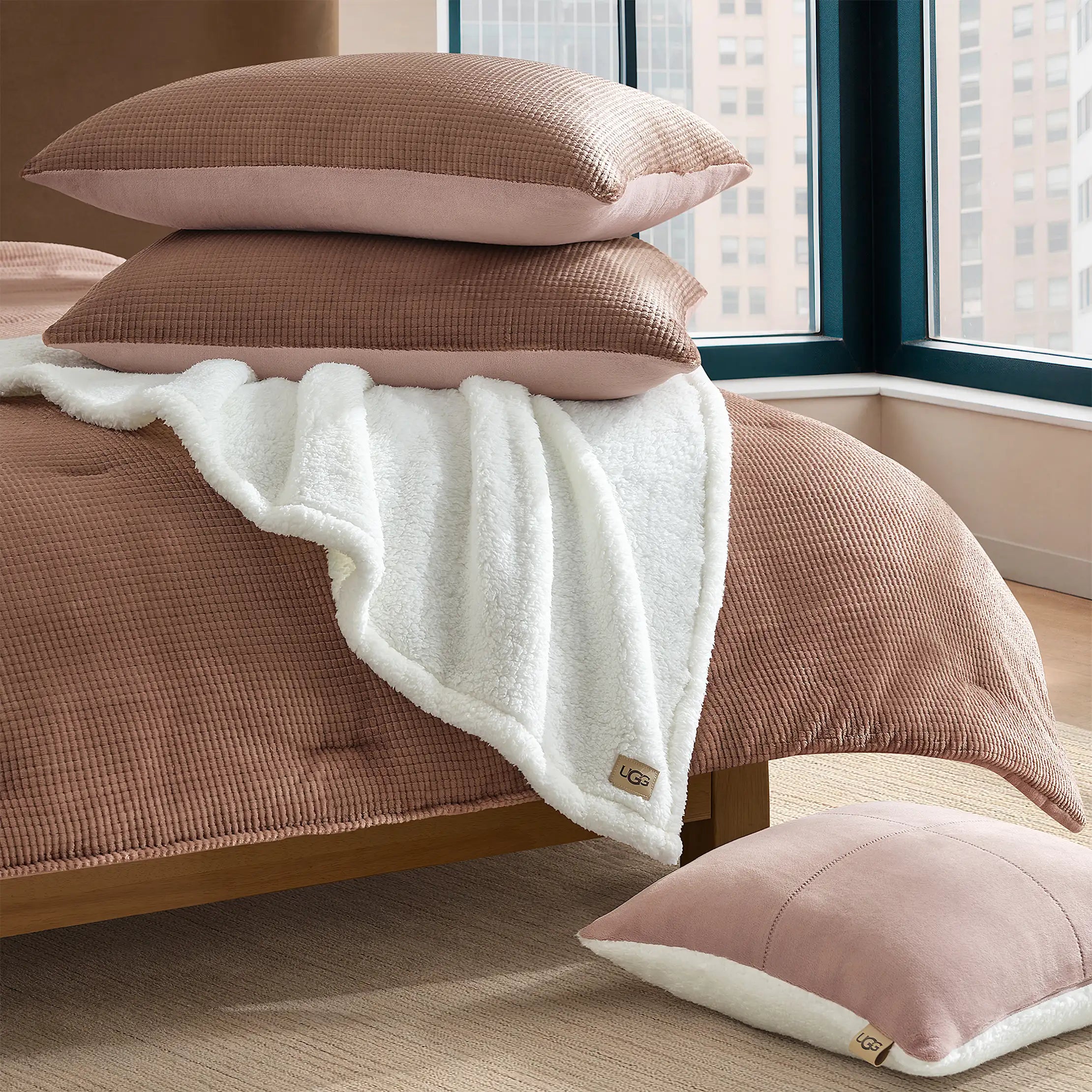 Home Brody Comforter Set King - ROSEWOOD