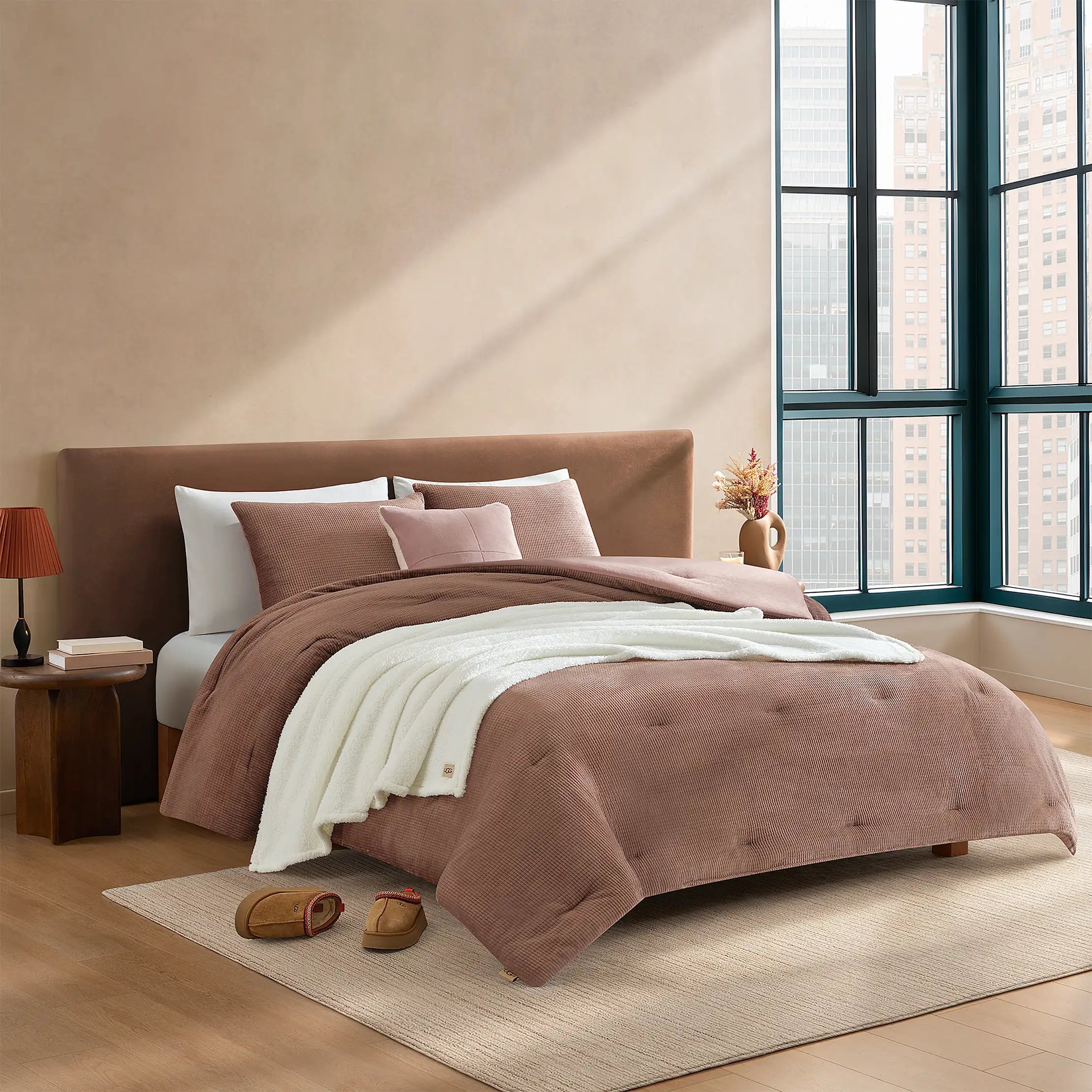 Home Brody Comforter Set King - ROSEWOOD