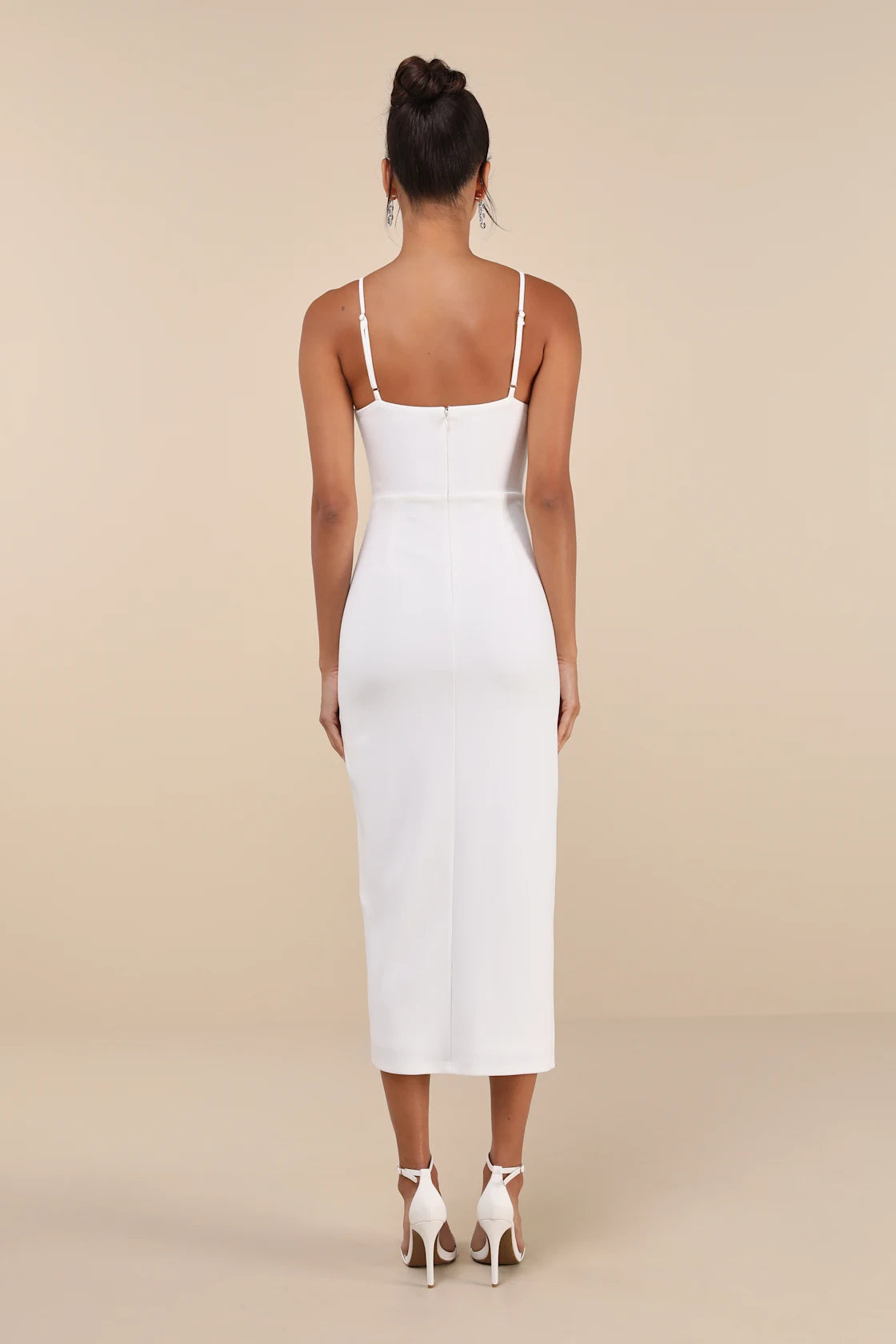 Always Turning Heads Magenta Bustier Tulip Midi Dress
