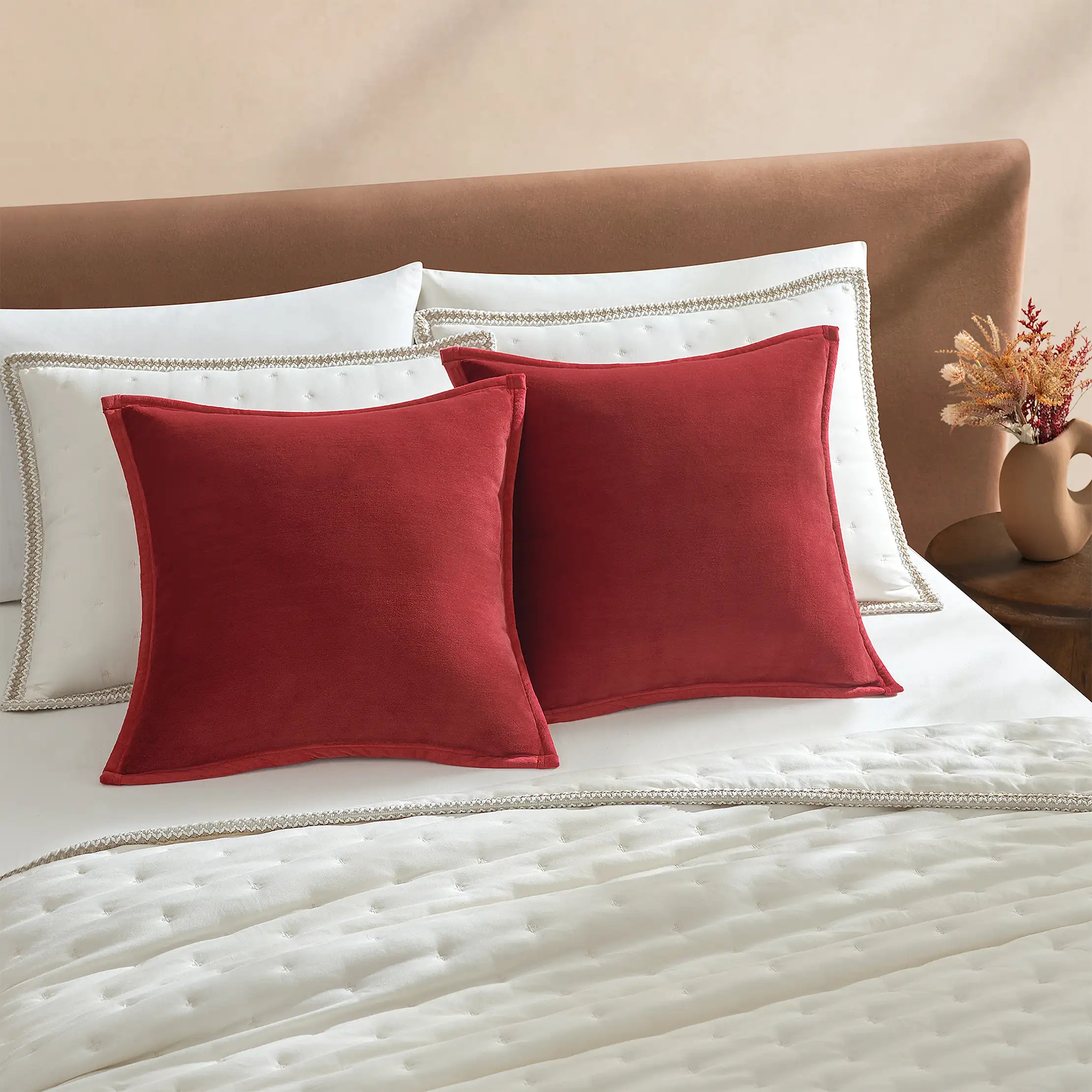 Home Coco Pillow 2 Pack - COFFEE BERRY