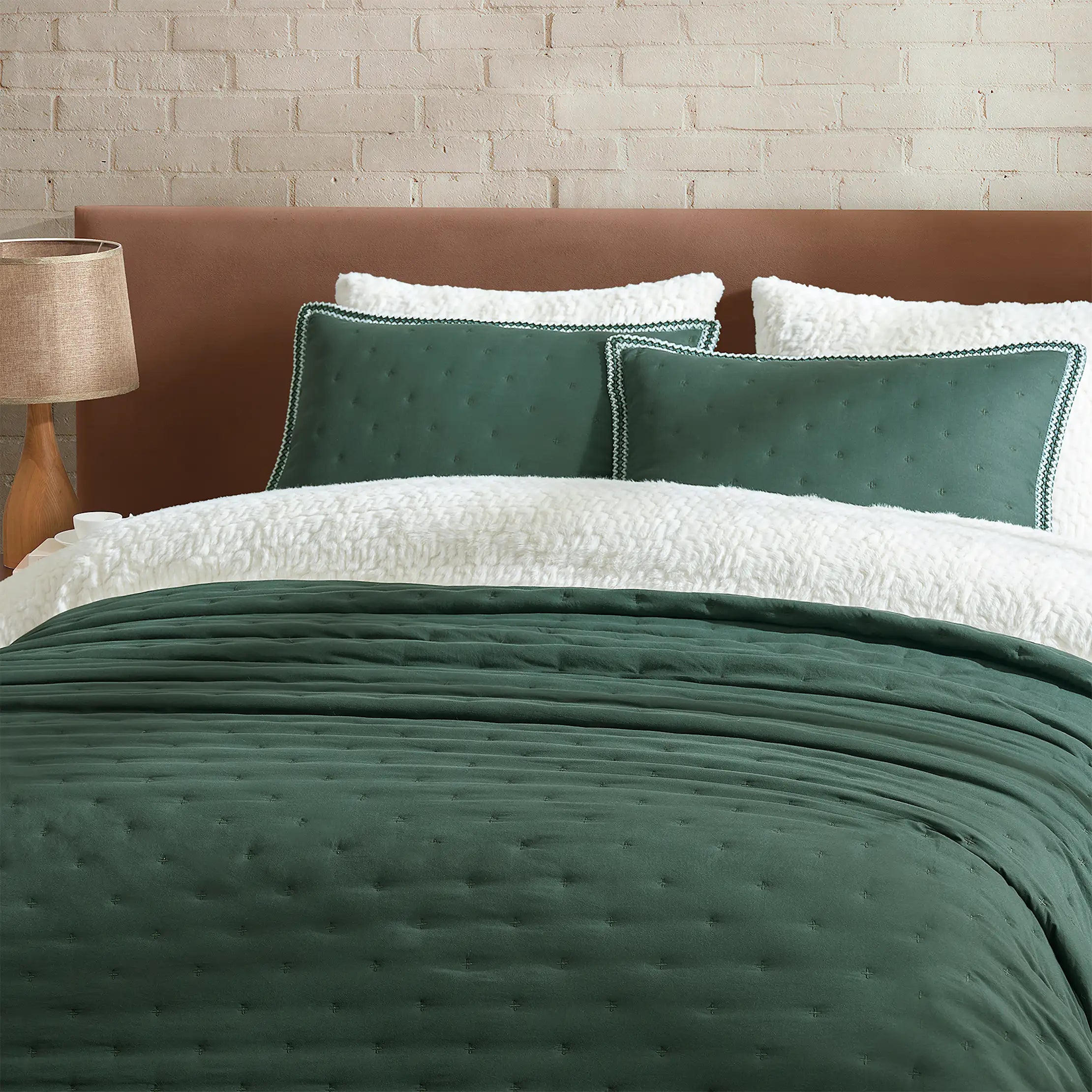 Home Devon UGGbraid Quilt Set T/TXL - ARUGULA