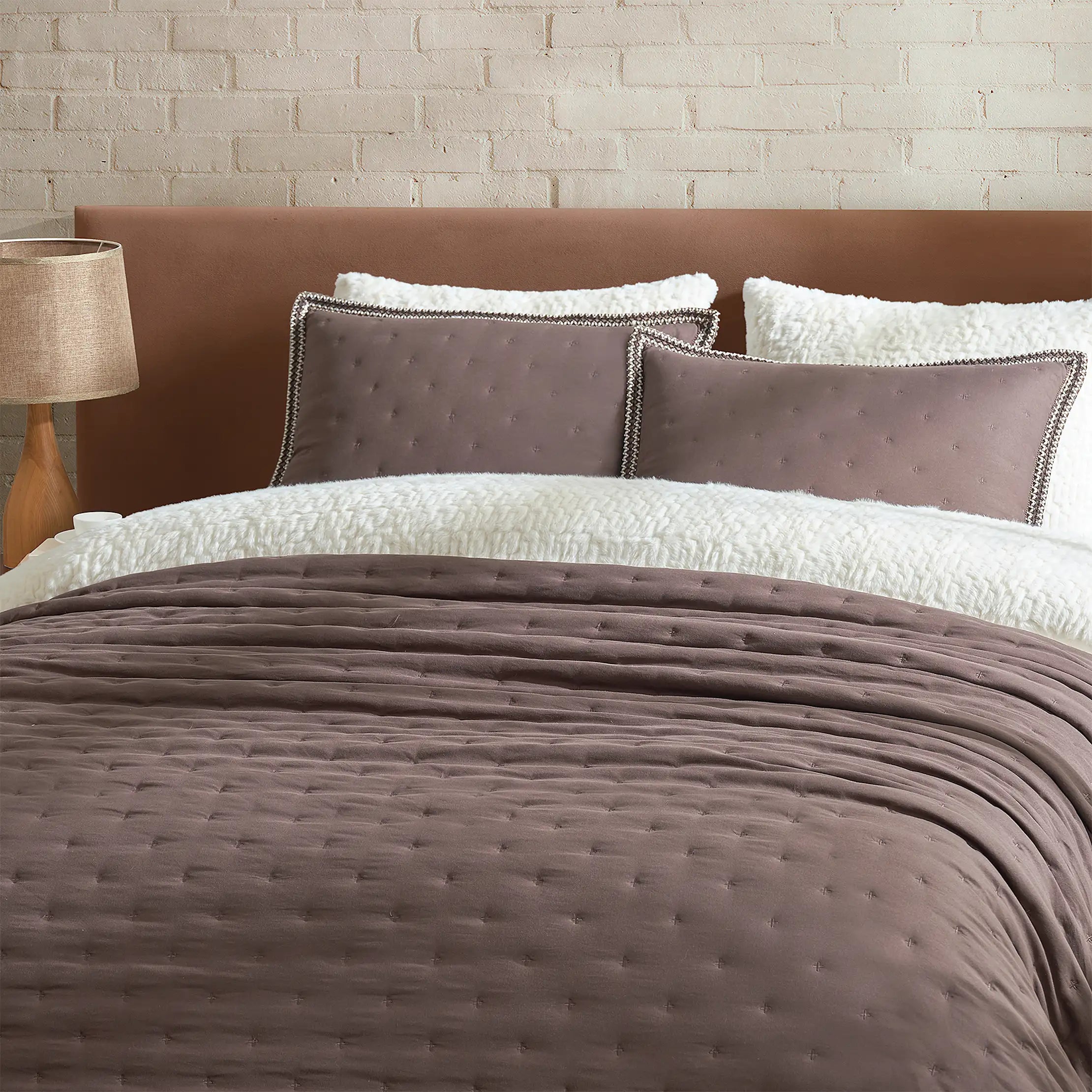 Home Devon UGGbraid Quilt Set T/TXL - BURNT CEDAR