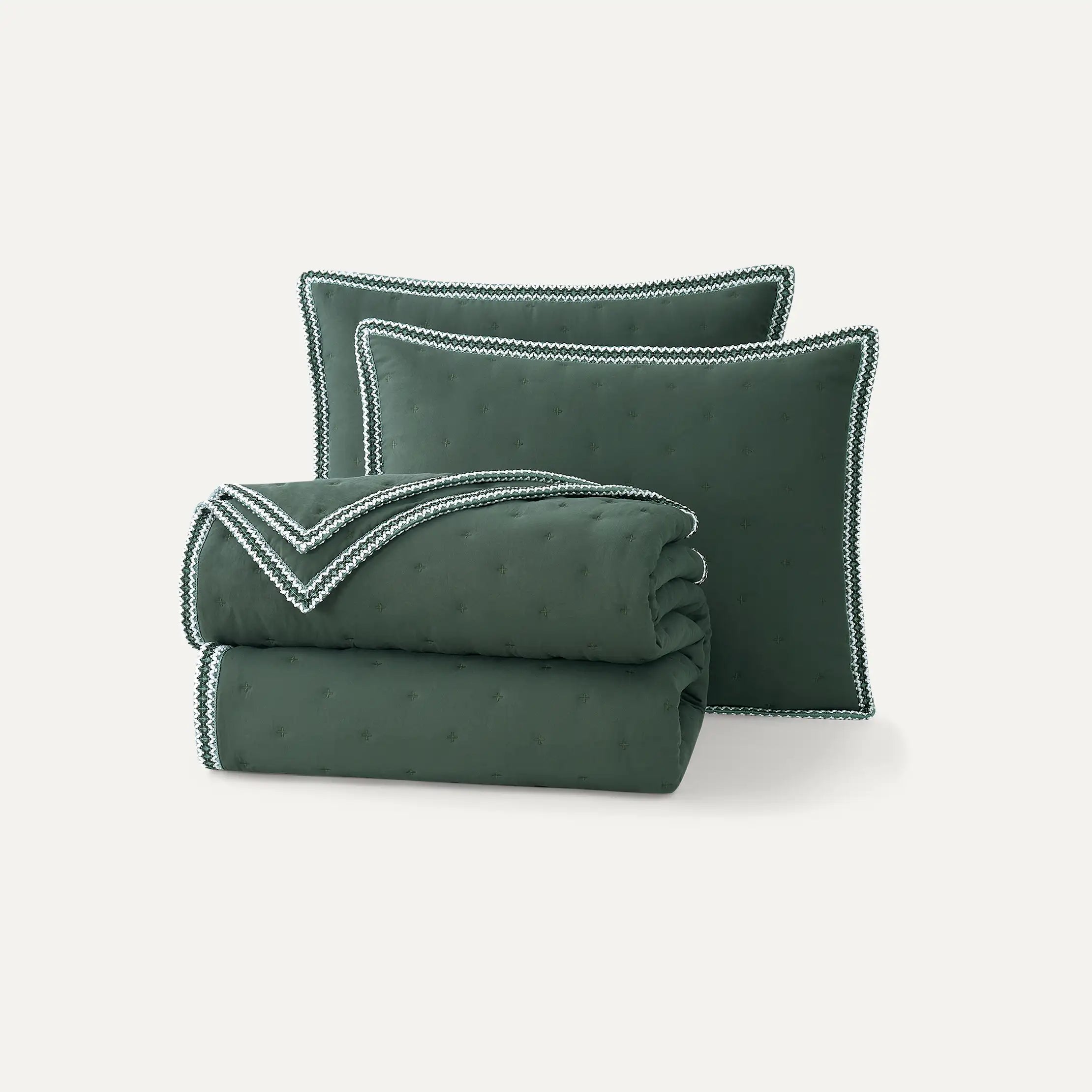 Home Devon UGGbraid Quilt Set F/Q - ARUGULA