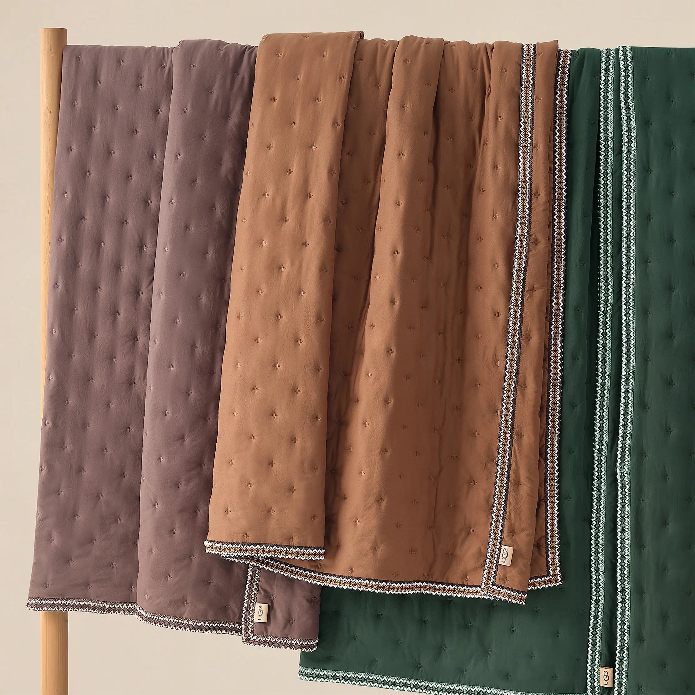 Home Devon UGGbraid Quilt Set F/Q - ARUGULA
